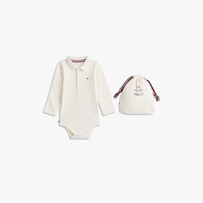 Tommy Hilfiger Neugeborenen-Geschenkset Set, 2 Polo-Body aus Piqué als Geschenkset, für Babys