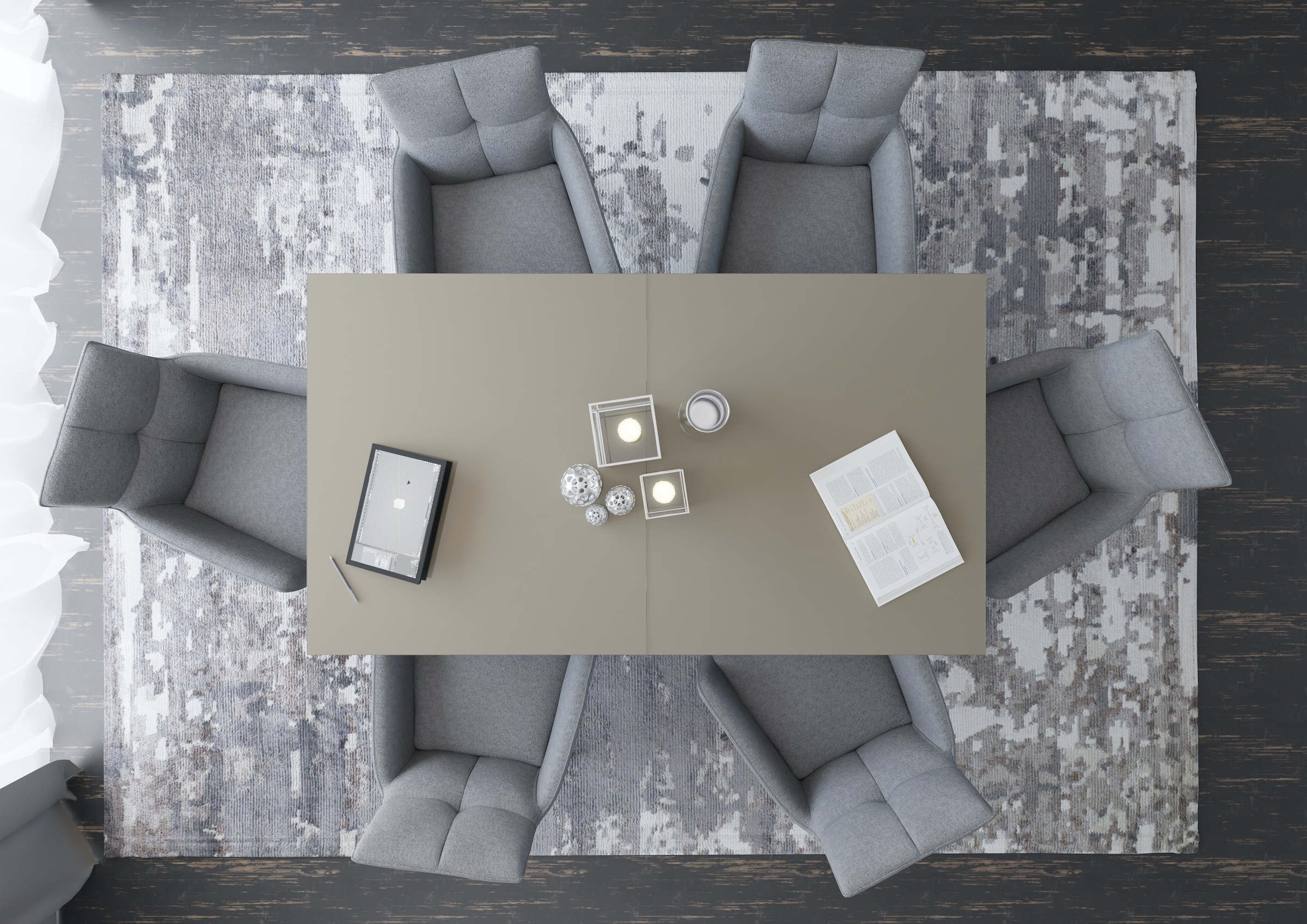 set one by Musterring Esstisch »Reno« 1 Stk. tlg. Mit Vierkantfuß, wählbaren Gestellen und Plattenfarben