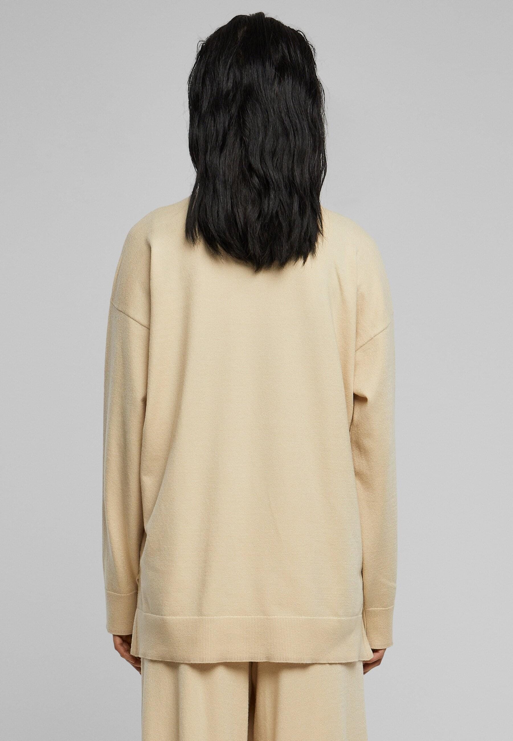 URBAN CLASSICS Rundhalspullover »Urban Classics Damen Ladies Knitted Eco Viscose Sweater«, (1 tlg.)