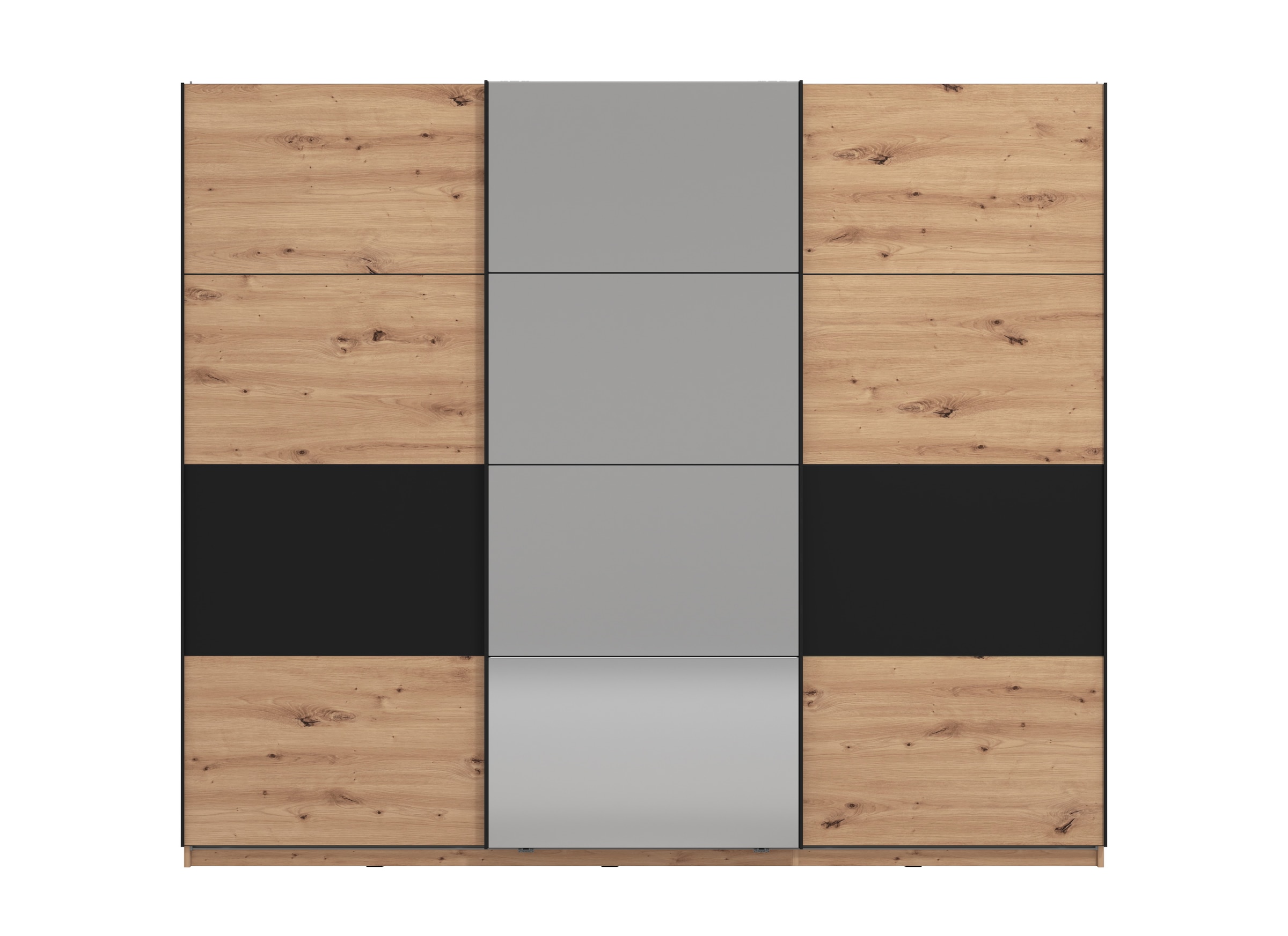 Home affaire Schwebetürenschrank "Sardinia, mit Kleiderstange, Einlegeböden und Spiegel" viel Stauraum, B/T/H 262,5 cm/ 65,5 cm/ 224 cm