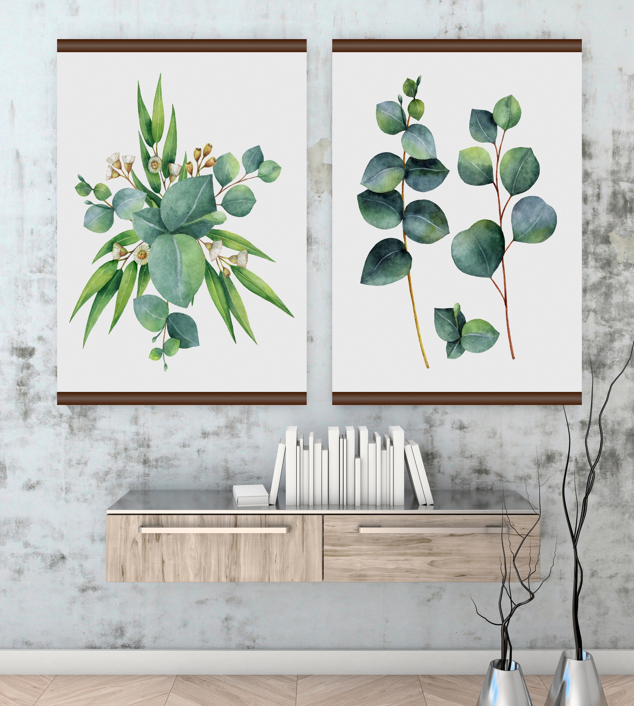 »Eukalyptus Leinwandbild cm | queence BAUR Pflanze«, 50x70 bestellen