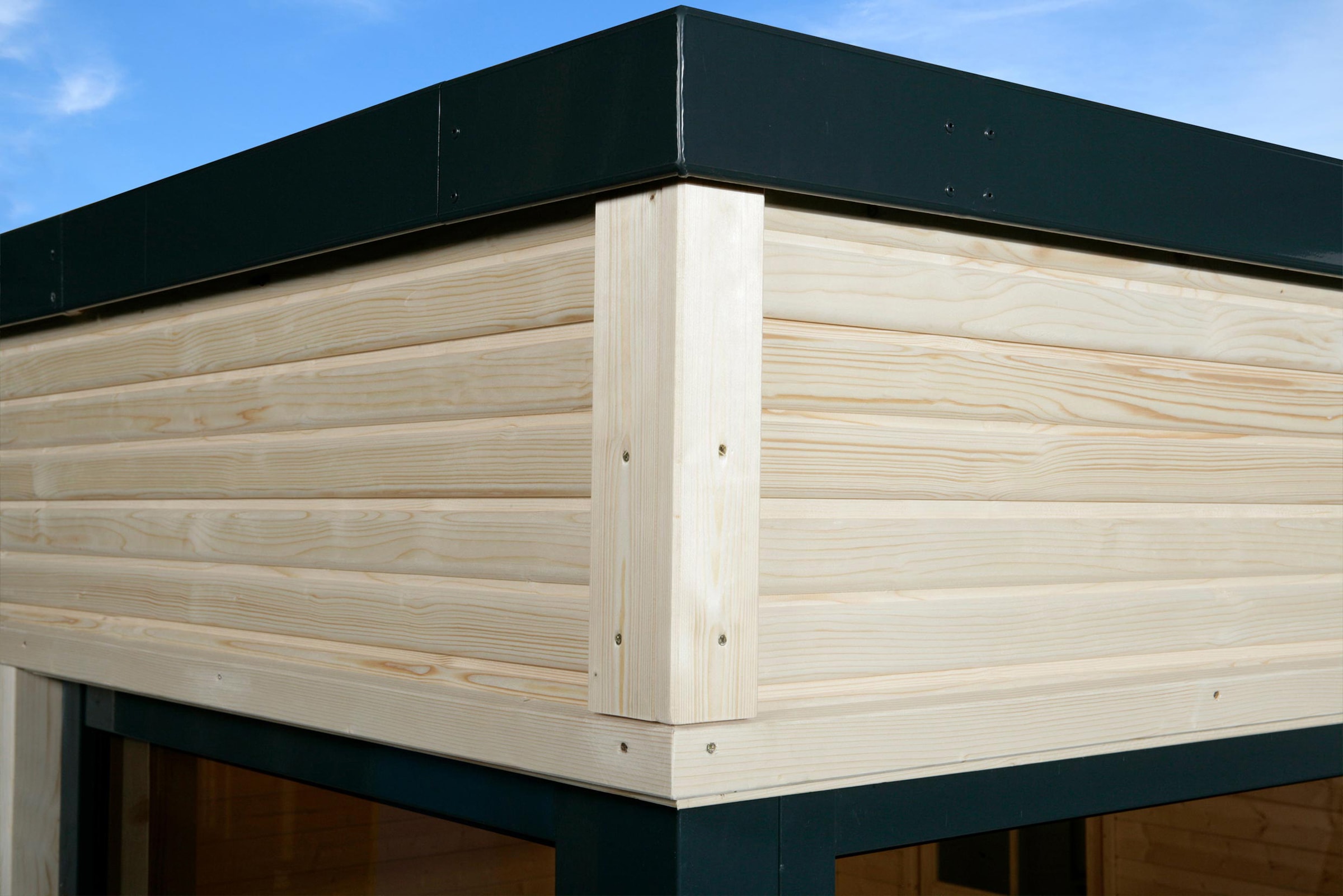 weka Saunahaus »Design-Saunahaus Cubilis«, Blockbohlen, modernes wekaLine-Profil