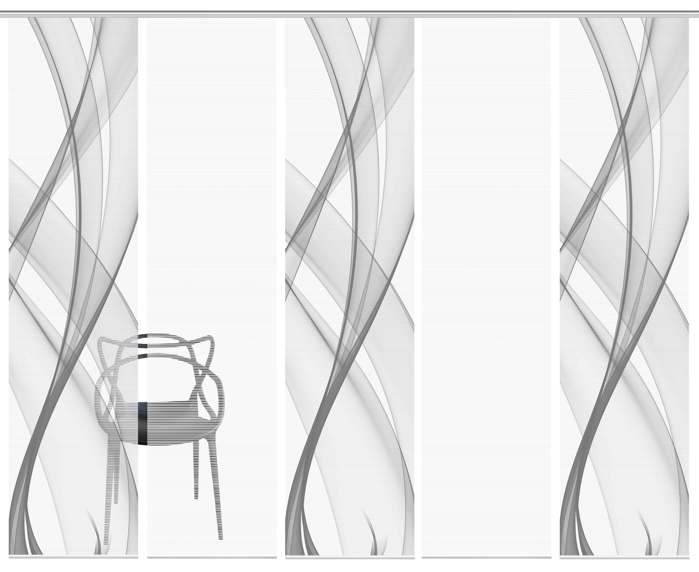 Vision Schiebegardine »PACOLIA« Paneelwagen 5 Stk. tlg. SET,SCHIEBEVORHANG,BAMBUS,DIGITALDRUCK