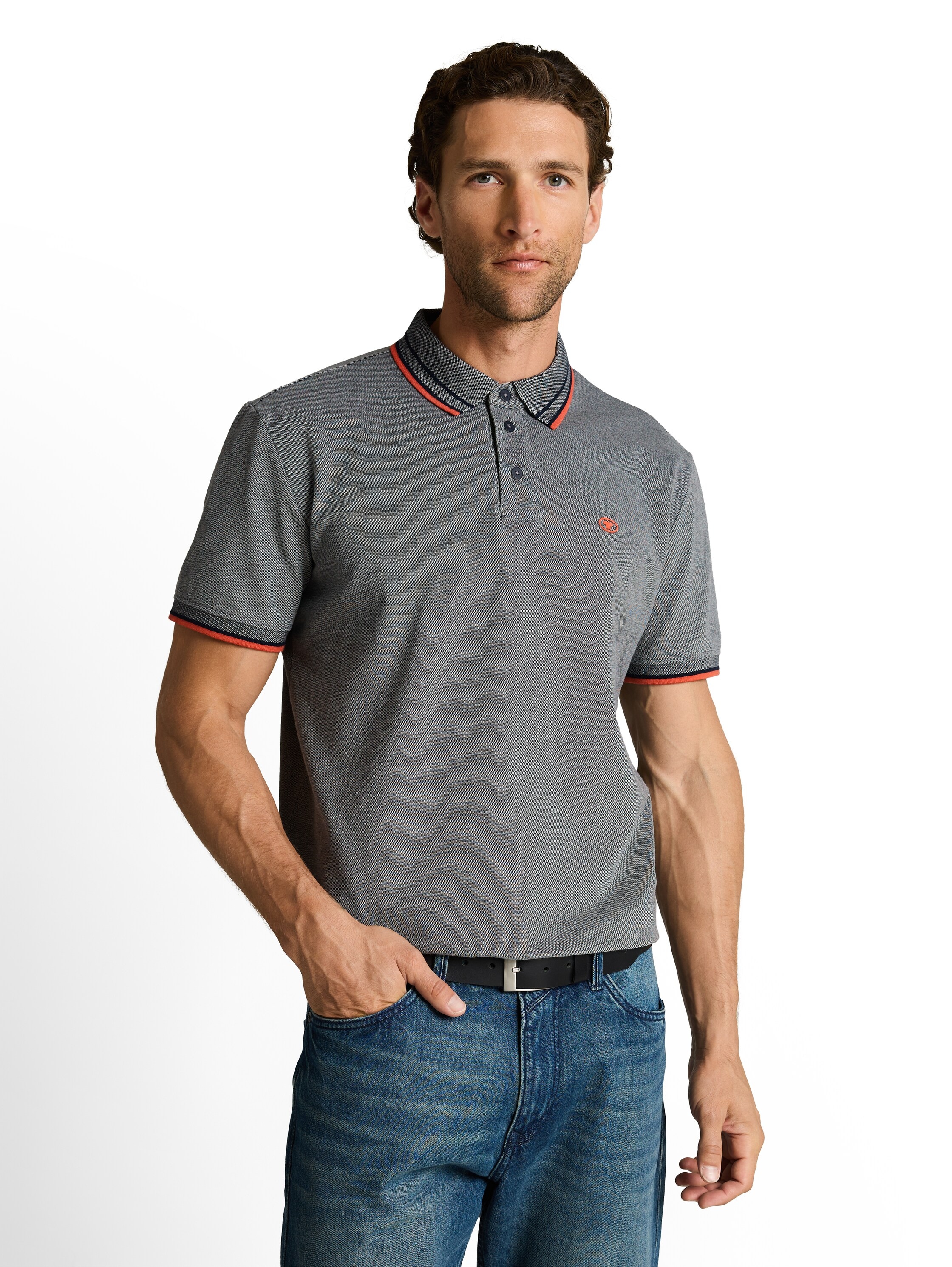 TOM TAILOR Poloshirt mit Logo Print günstig online kaufen
