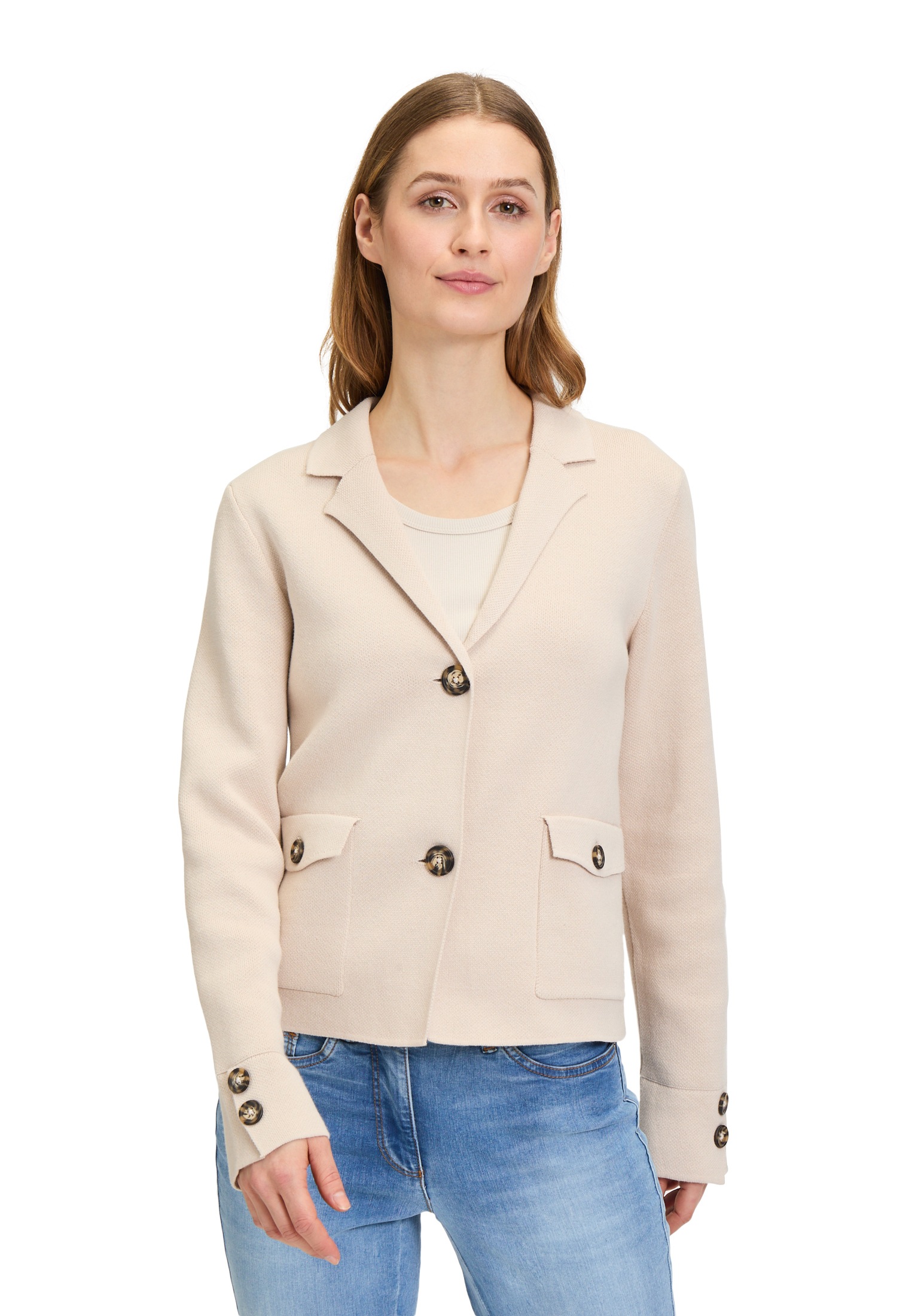Betty Barclay Strickjacke "Betty Barclay Damen Strickblazer mit aufgesetzte günstig online kaufen