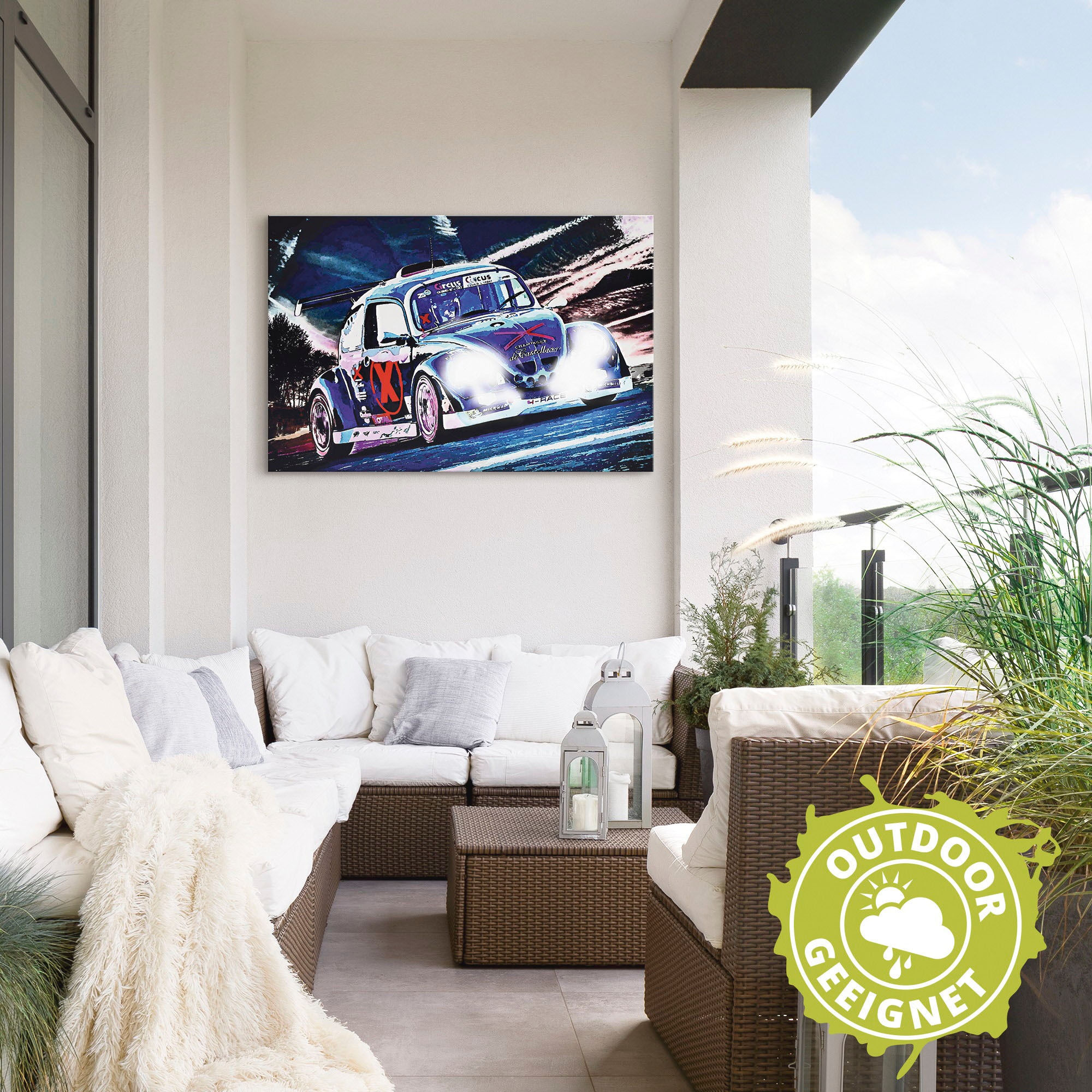 Artland Wandbild »Käfer Funcup Spa 2017«, Auto, (1 St.), als Alubild, Outdoorbild, Leinwandbild, Poster, Wandaufkleber