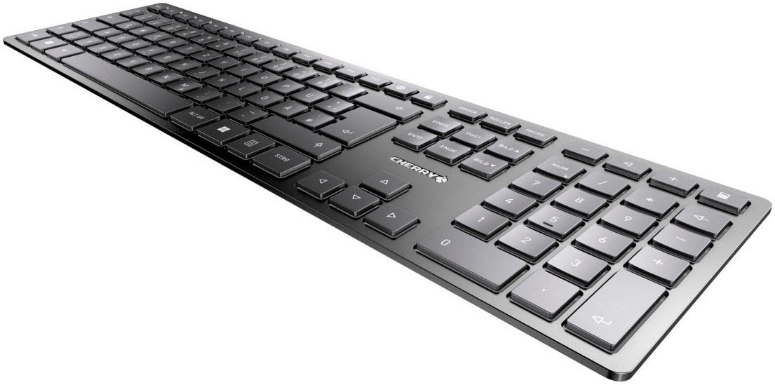 Cherry Tastatur »KW 9100 SLIM«, (Ziffernblock-Fn-Tasten-Windows-Sperrtaste-USB-Anschluss)