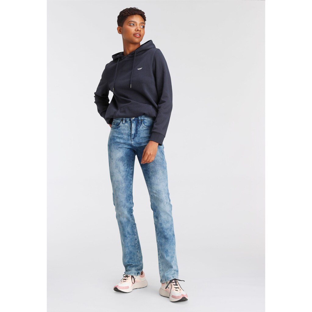 Damenmode Modetrends Arizona Kapuzensweatshirt, mit Logo-Stickerei marine Damenmode Modetrends Arizona Kapuzensweatshirt, mit Logo-Stickerei marine