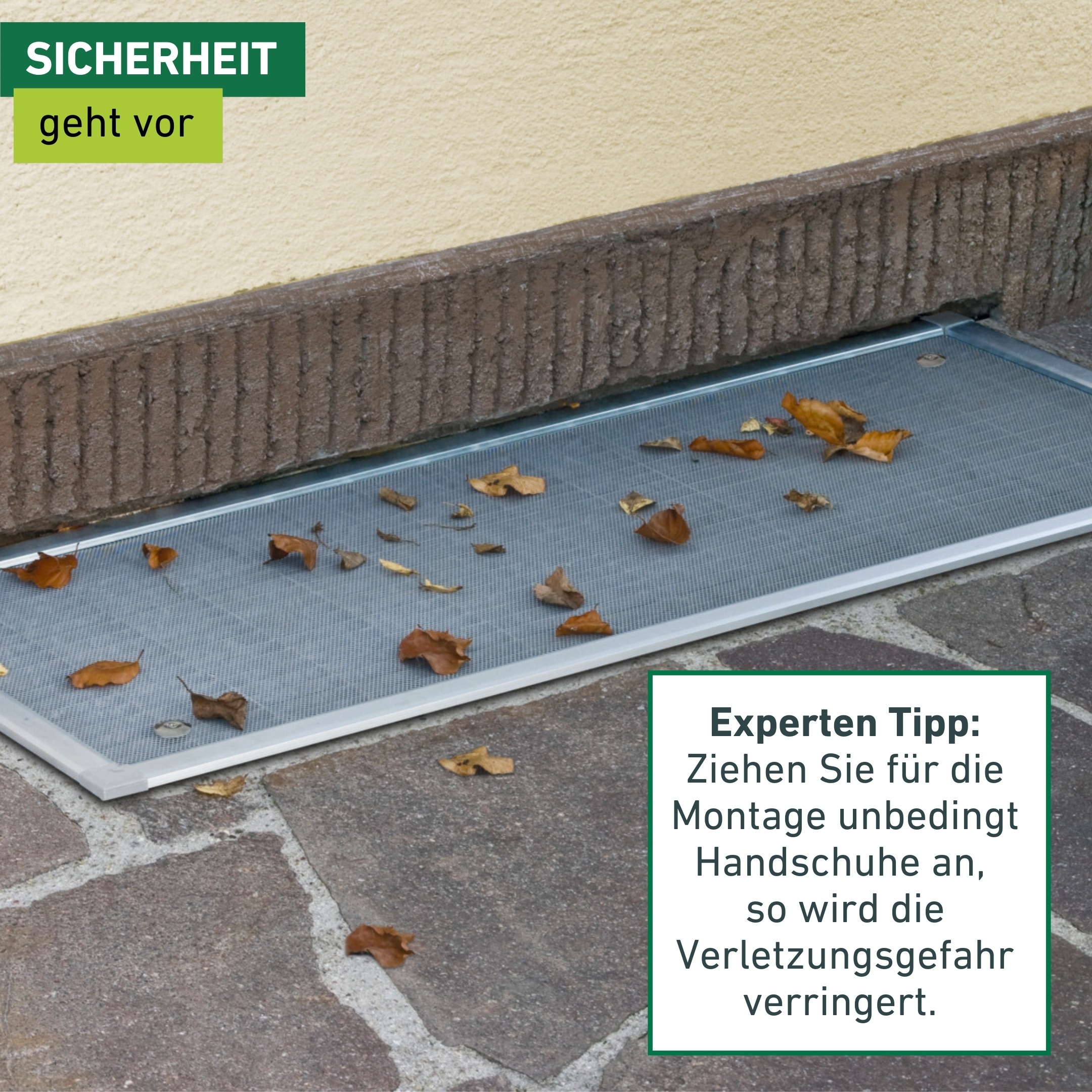Windhager Lichtschachtabdeckung »zuverlässiger Schutz vor Laub, Schädlingen, Kellerschacht Abdeckung« 1 Stk. tlg. individuell kürzbar, Rahmen und Gewebe aus Aluminium, 44 x 106 cm