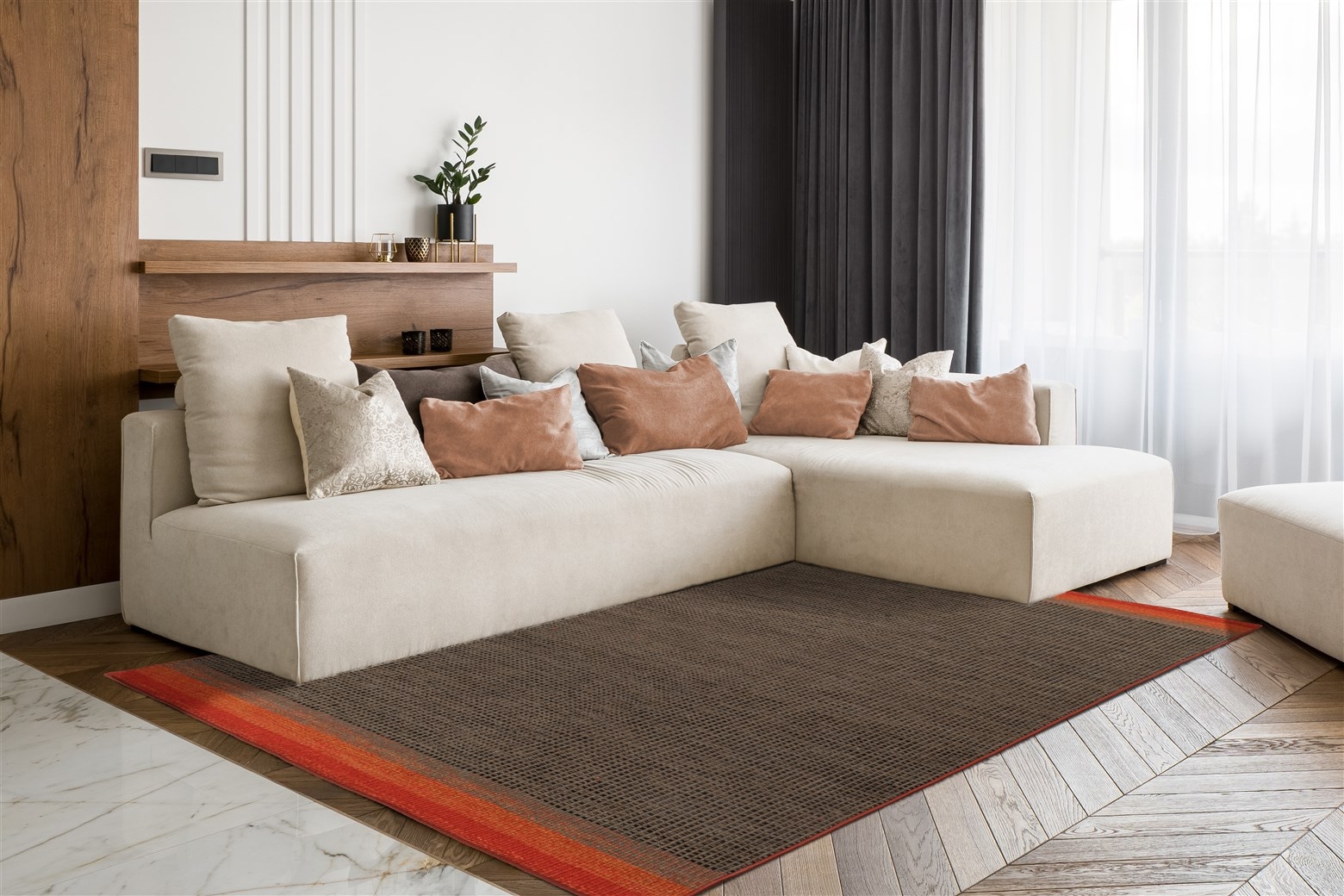 Padiro Teppich »Twice 325«, rechteckig, 13 mm Höhe, Handgearbeitet, Naturteppich, beidseitig verwendbar