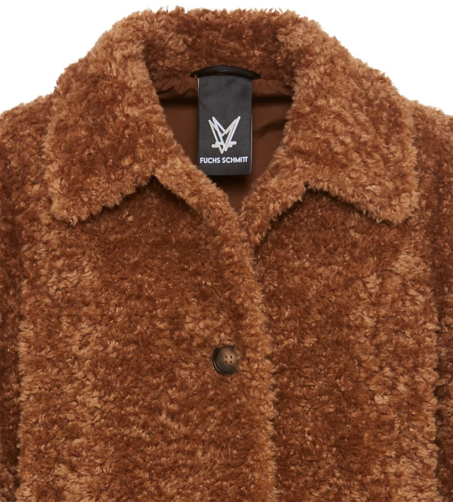 Fuchs Schmitt Fellimitatjacke »Webpelzjacke«, ohne Kapuze, Mit Rundhalsausschnitt
