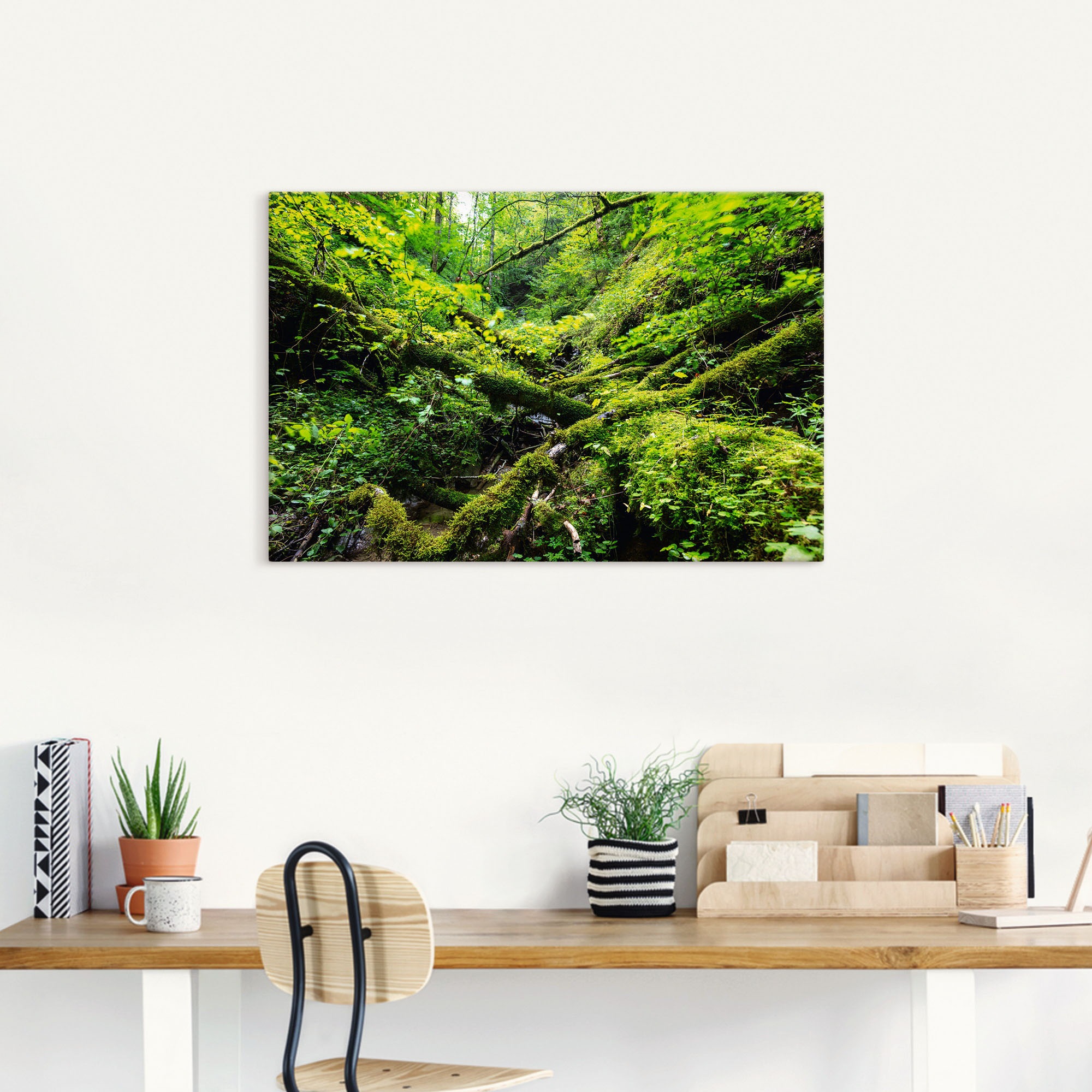 Artland Wandbild »Moosbedecktes Totholz Schwarzwald«, Waldbilder, (1 St.), als Alubild, Leinwandbild, Wandaufkleber oder Poster in versch. Größen
