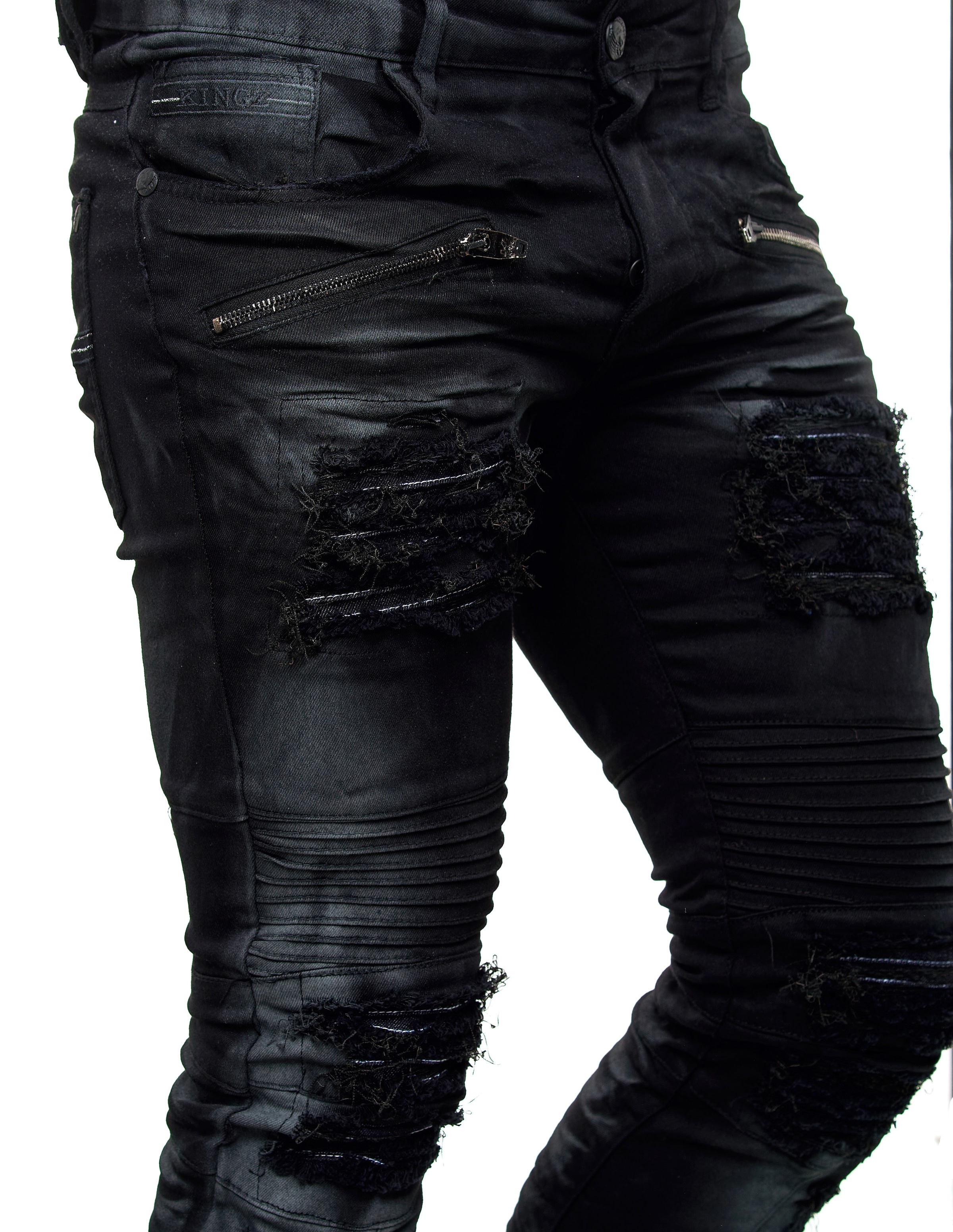 KINGZ Slim-fit-Jeans, im angesagten Destroyed-Look