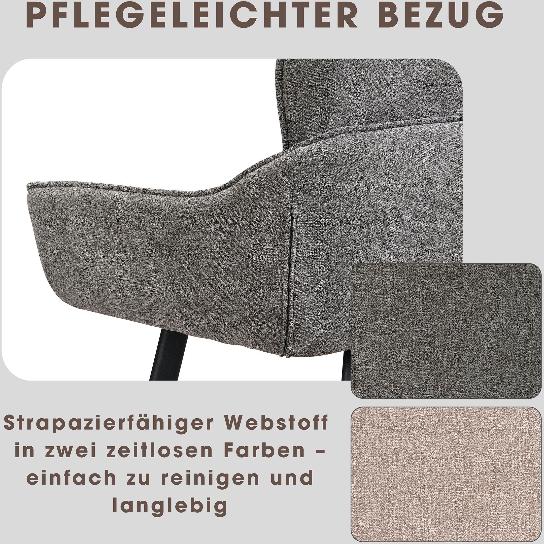 byLIVING Sitzbank »Rico« 1 Stk. tlg. gemütliche Esszimmerbank in 140 oder 160cm, hochwertiger Stoffbezug