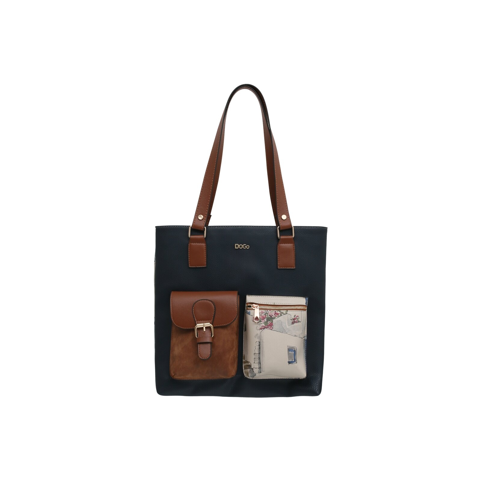 DOGO Umhängetasche "Multi Pocket Bag Paperflower Damen Handtaschen (Fashion günstig online kaufen