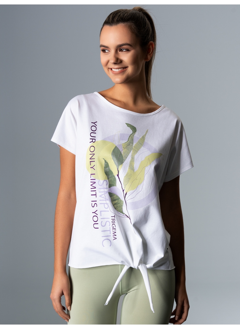 Trigema T-Shirt »TRIGEMA T-Shirt mit modischem Knoten«, (1 tlg.)