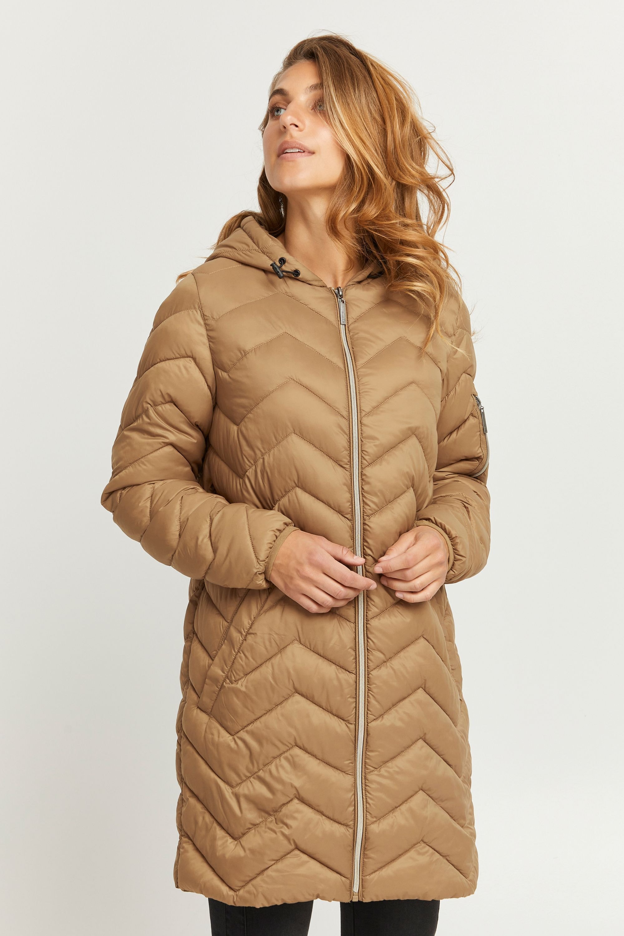 fransa Steppjacke »Steppmantel FRBapadding«, mit Kapuze