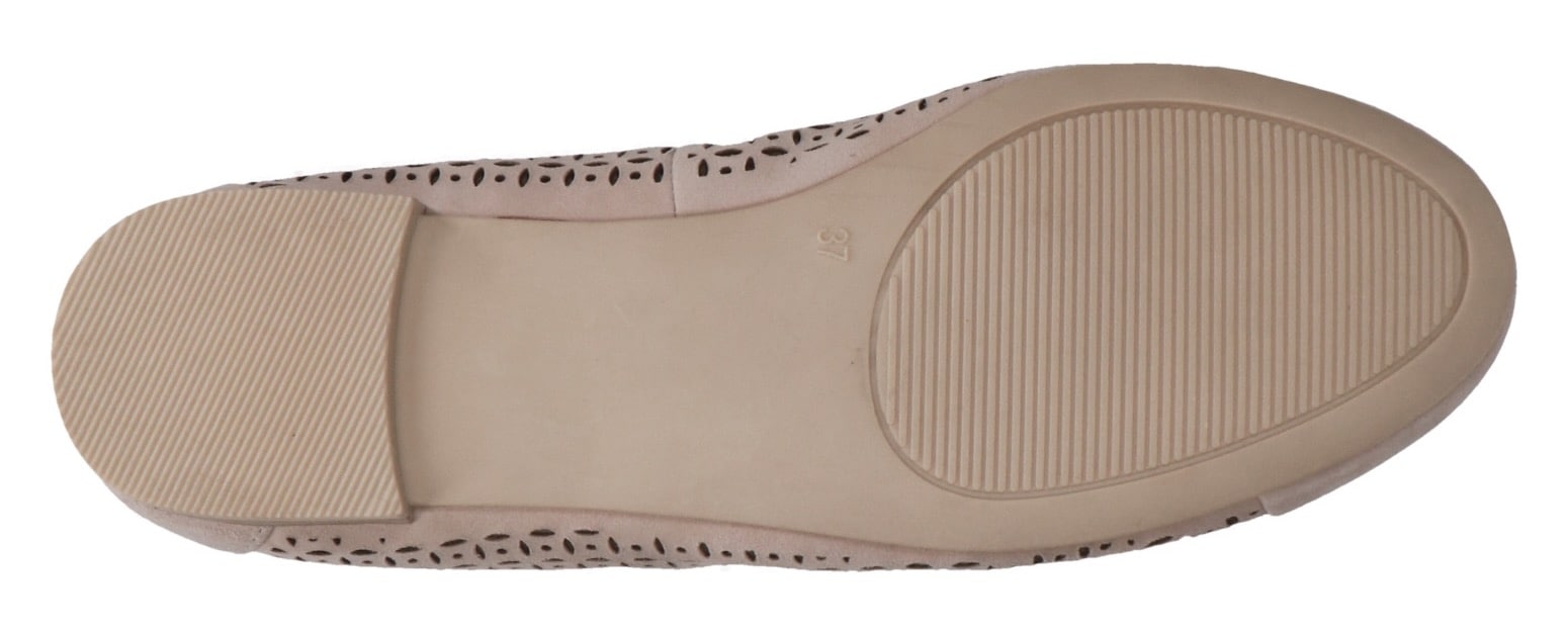 Caprice Ballerina, Blockabsatz, Businessschuh, Bequemschuh mit dezenter Zierschleife