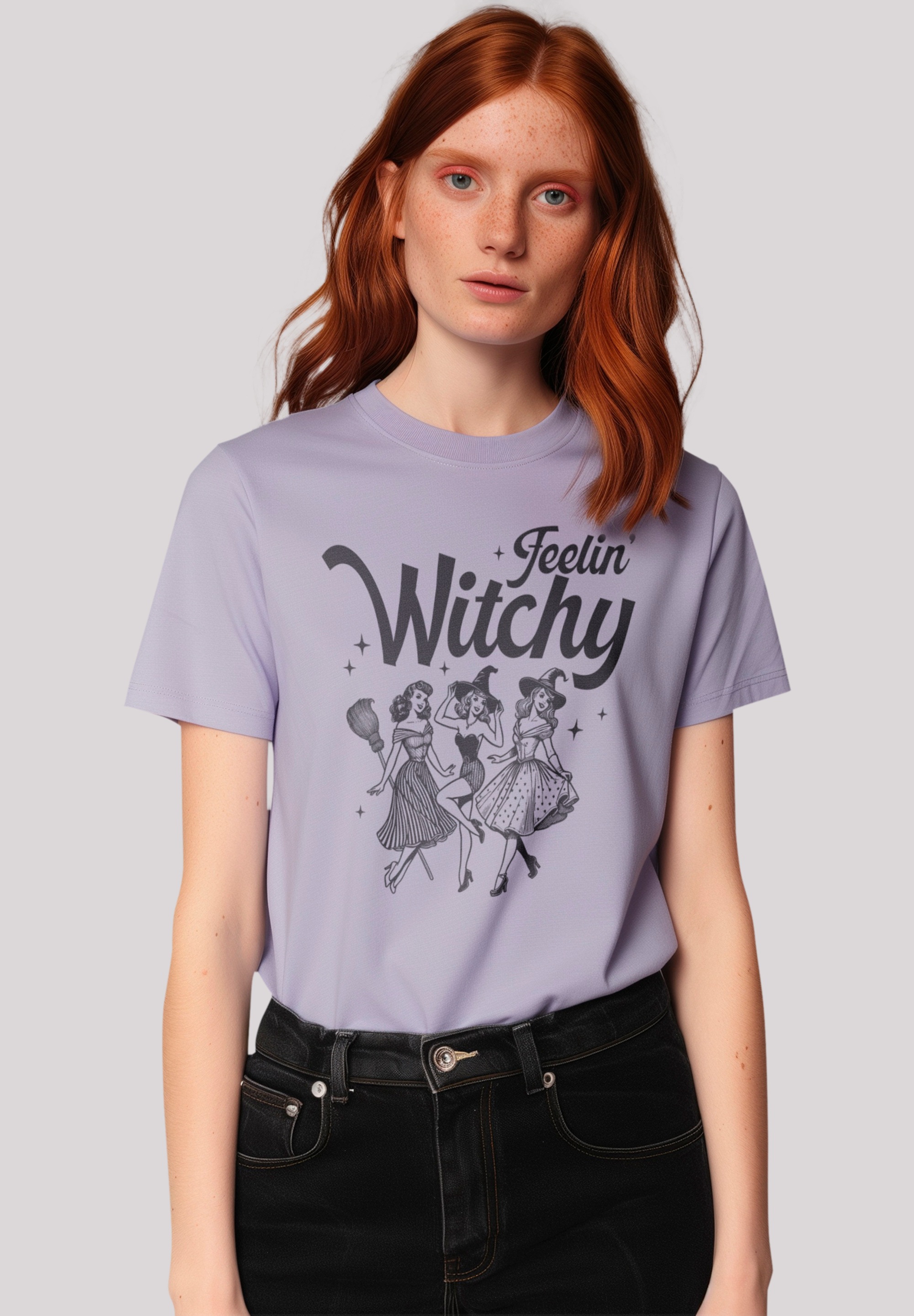 F4NT4STIC T-Shirt "Halloween Witch feelin witchy", Premium Qualität, Hallow günstig online kaufen