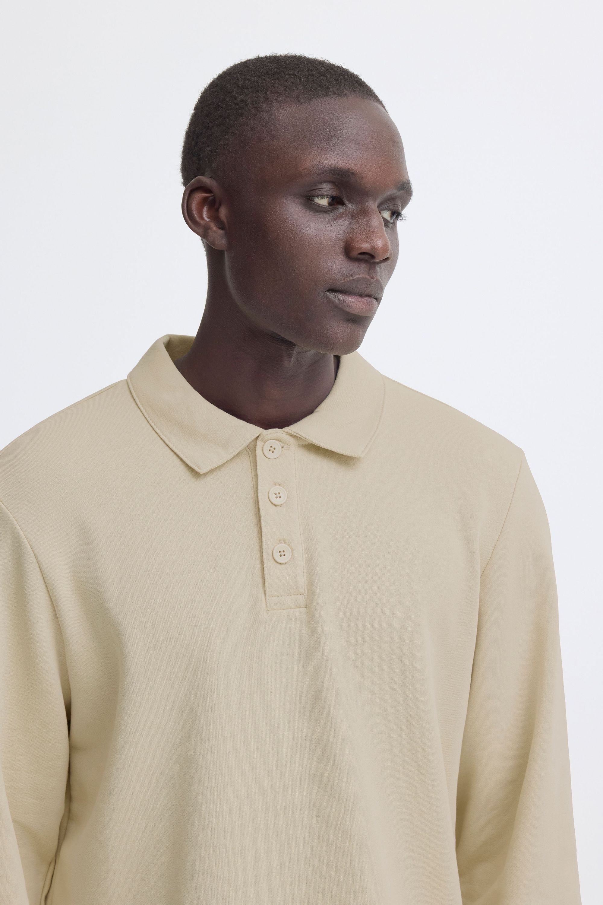 Blend Longpullover »BHKane« Moderner Sweat-Pullover mit Polokragen und Knopfleiste