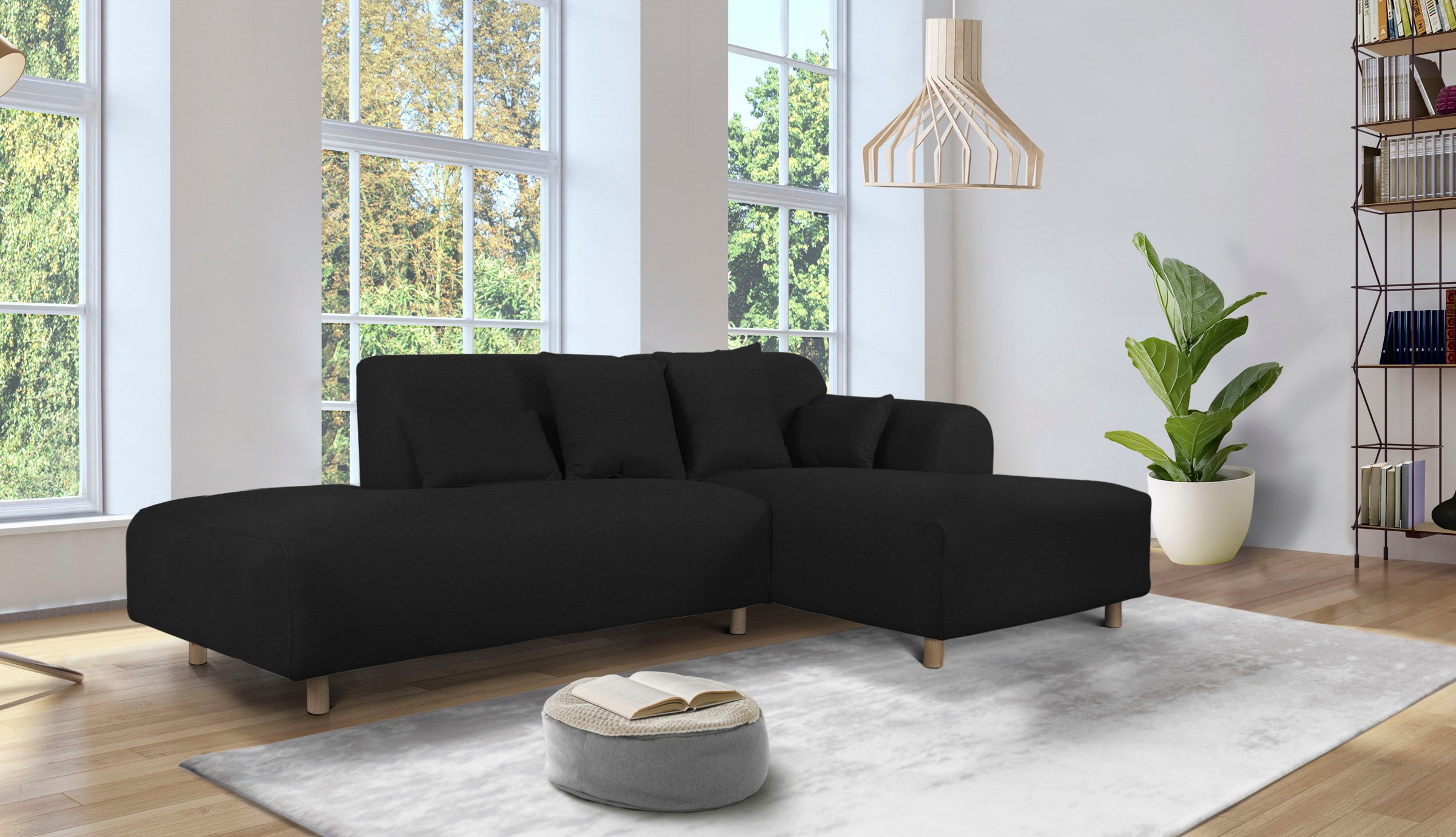 andas Ecksofa "Svennis L-Form", incl. Zierkissen, in 2 Bezugsvarianten günstig online kaufen