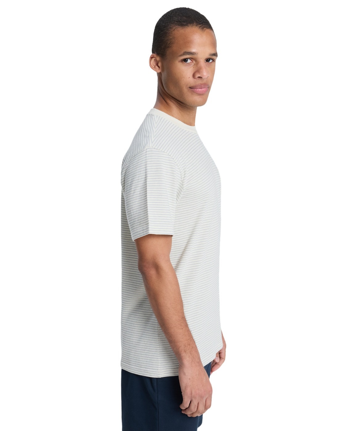 Quiksilver T-shirt à Manches Courtes Lopaz Striped Snow White Lopaz Stripes L Homme 2