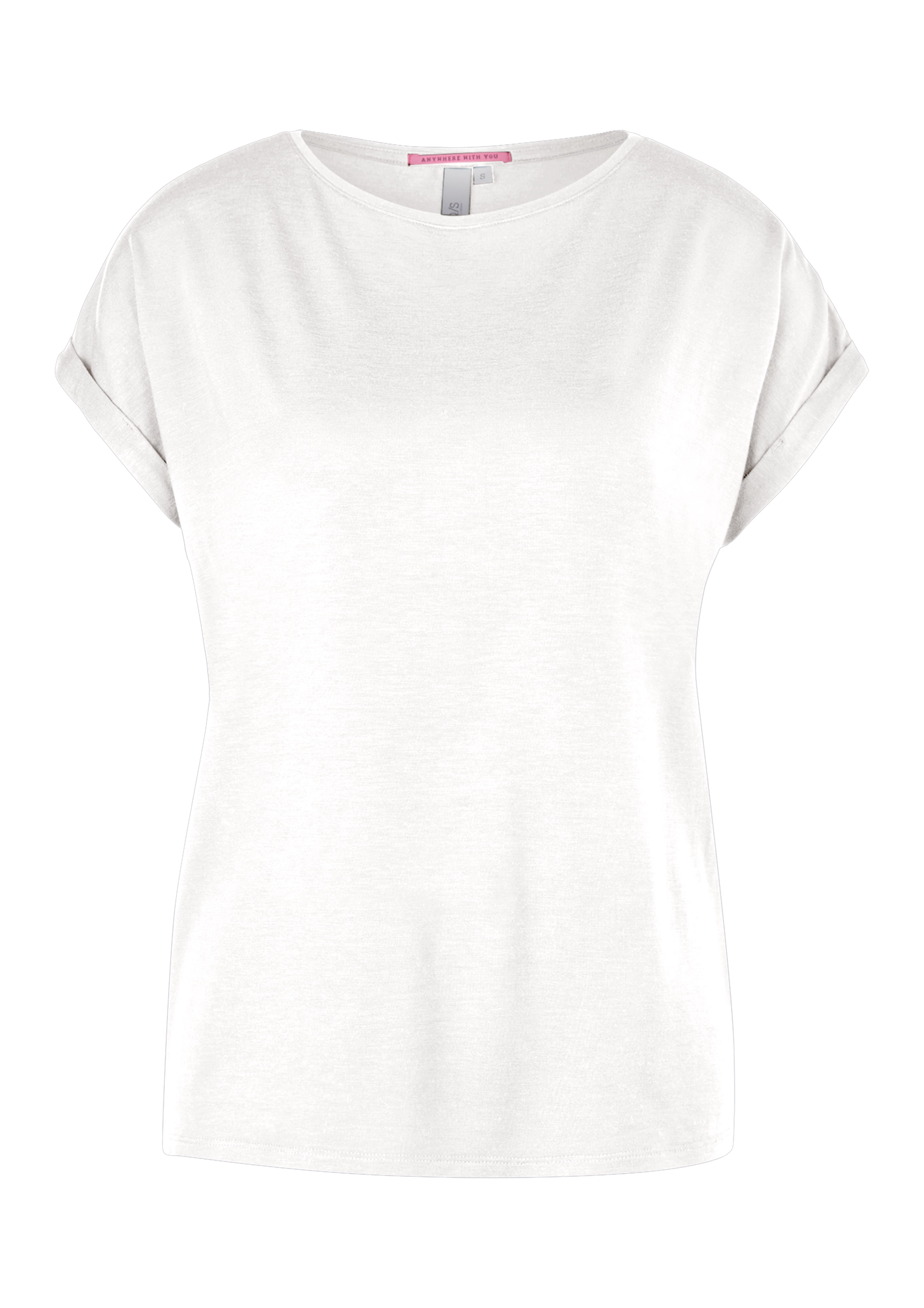 QS Kurzarmshirt, mit Ärmelaufschlag