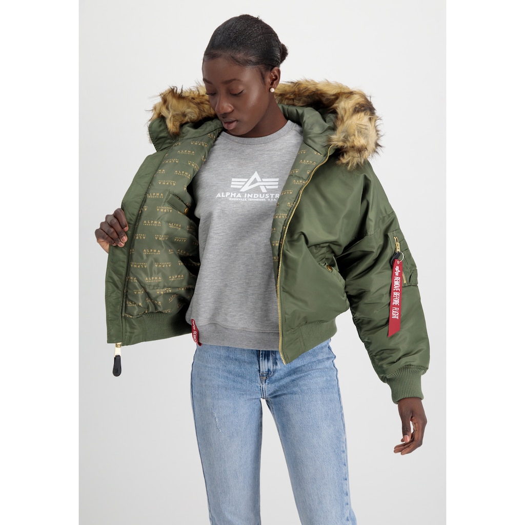 Alpha Industries Bomberjacke »ALPHA INDUSTRIES Women - Bomber Jackets MA-1 OS Hooded Wmn«