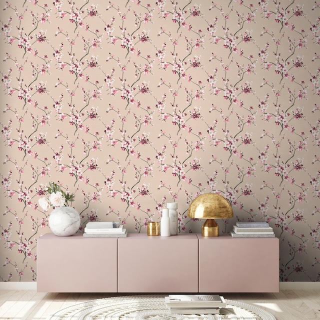 Lodge«, Tapete »Desert living geblümt-floral-natürlich, kaufen BAUR walls Blumenoptik Vliestapete |