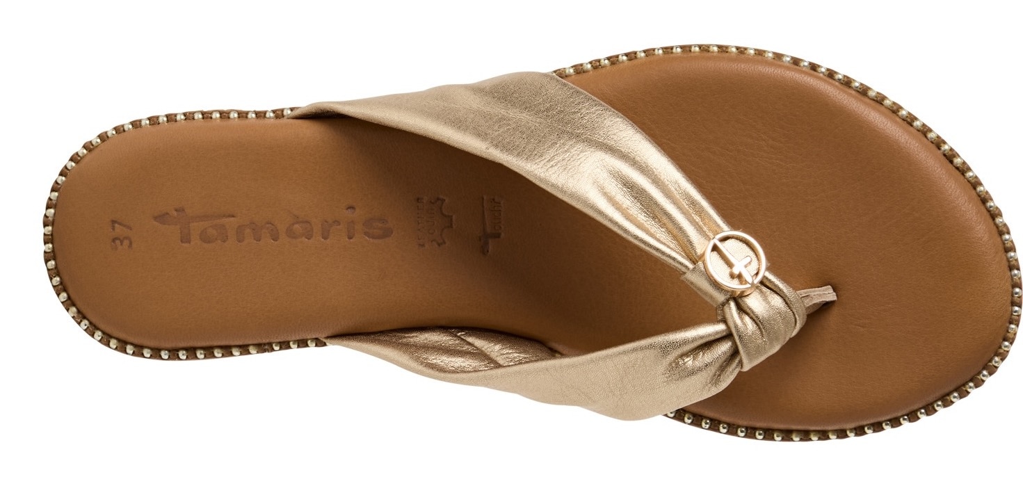 Tamaris Dianette, Zehentrenner, Sommerschuh mit glänzenden Nieten am Sohlenrand