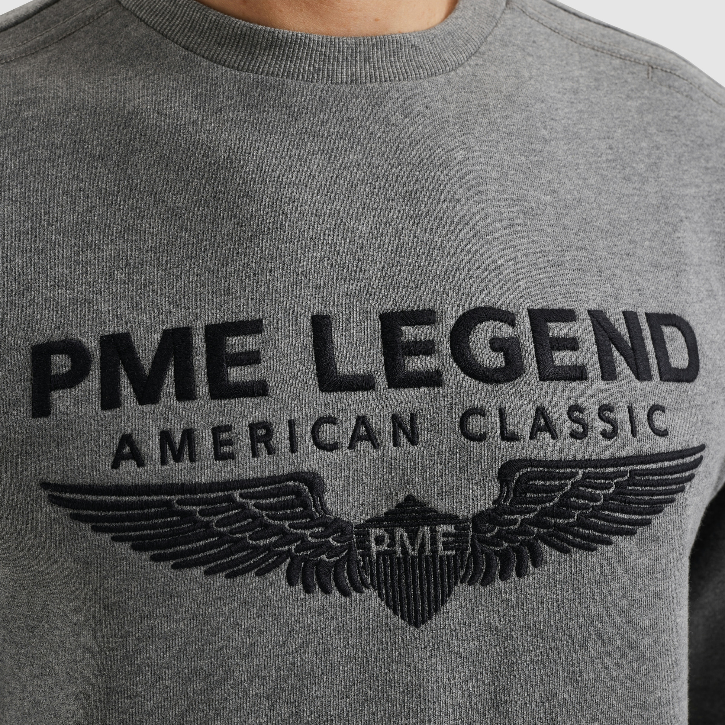 PME LEGEND Sweatshirt »Crewneck soft terry with logo«, mit Logo Stickerei