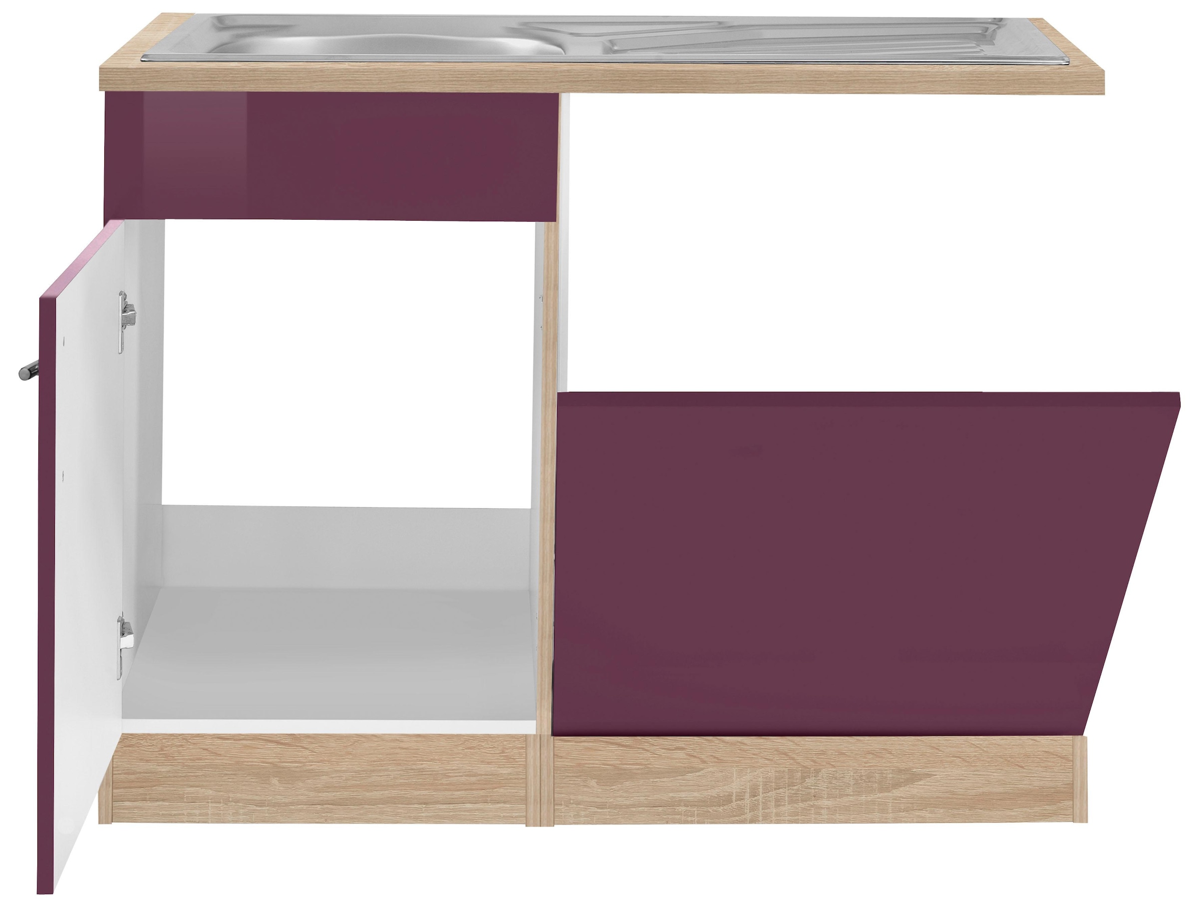 KOCHSTATION Spülenschrank »KS-Eton«, Breite 110 cm, inkl. Tür/Sockel für Geschirrspüler