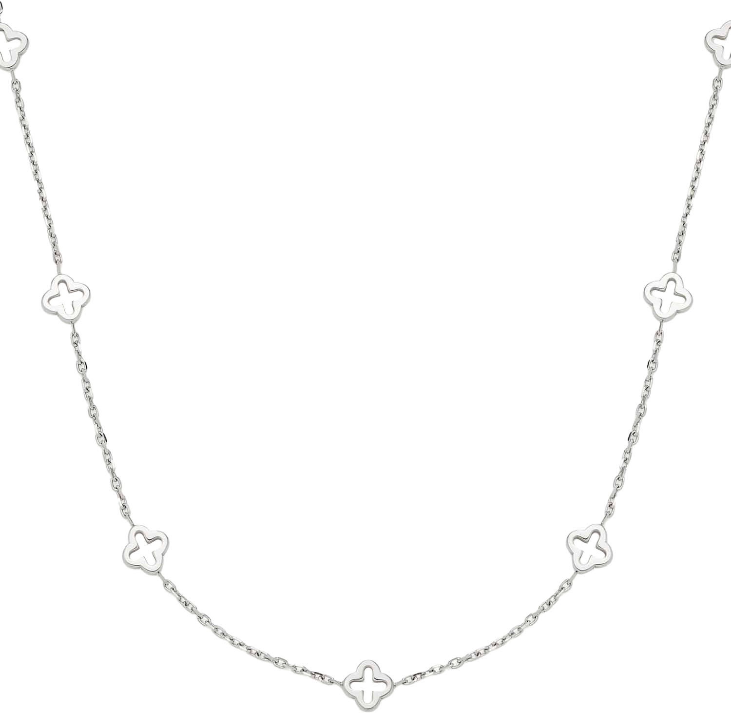 Damen Kette ohne Anhänger "Halskette Janna CIAO", Edelstahl, L: 47 B: 6mm, silber, CIAO BY LEONARDO, Edelstahl, B:6mm, Halsketten