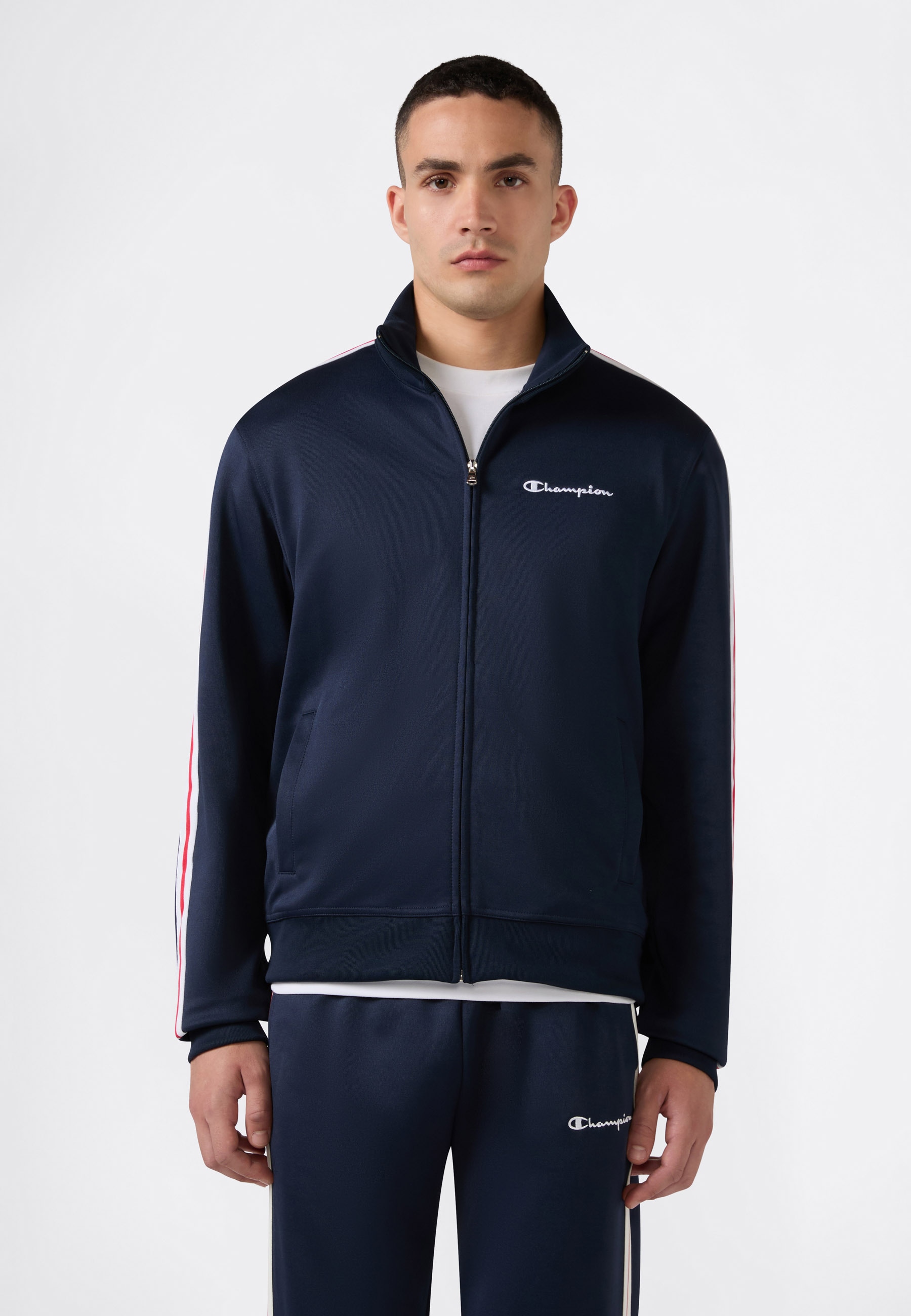 Champion Sweatshirt "SPORTWEAR TRACK TOP Standard Fit", mit sportlicher Optik, Standard Fit, aus Polyester und Baumwolle