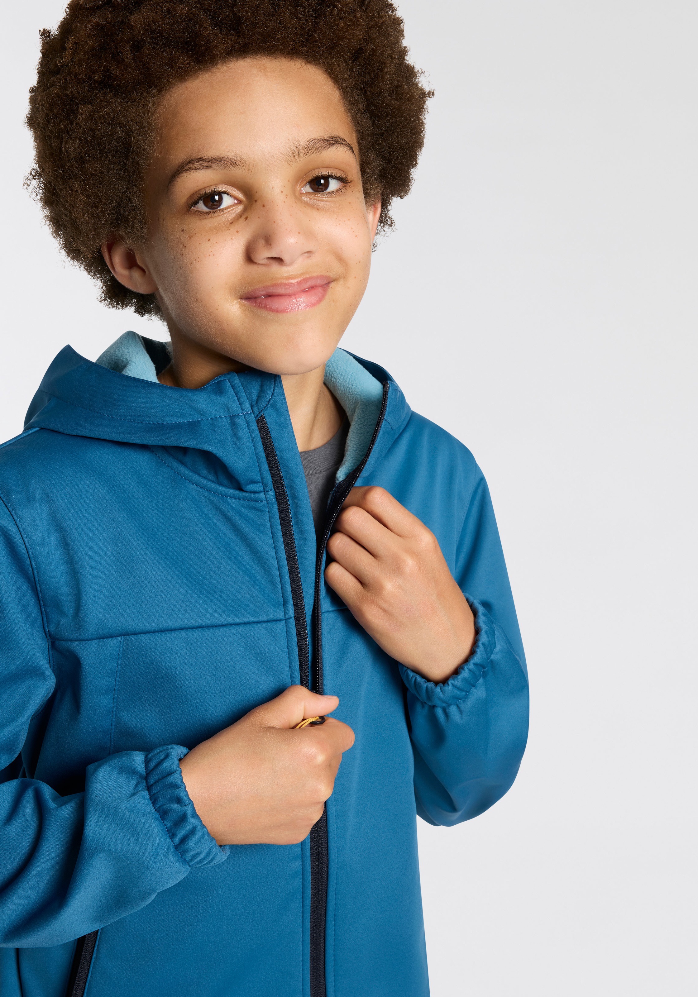 Thumbnail - Icepeak Softshelljacke "KONAN JR" mit Kapuze für Kinder und Jugendliche, wasserabweisend, windabweisend