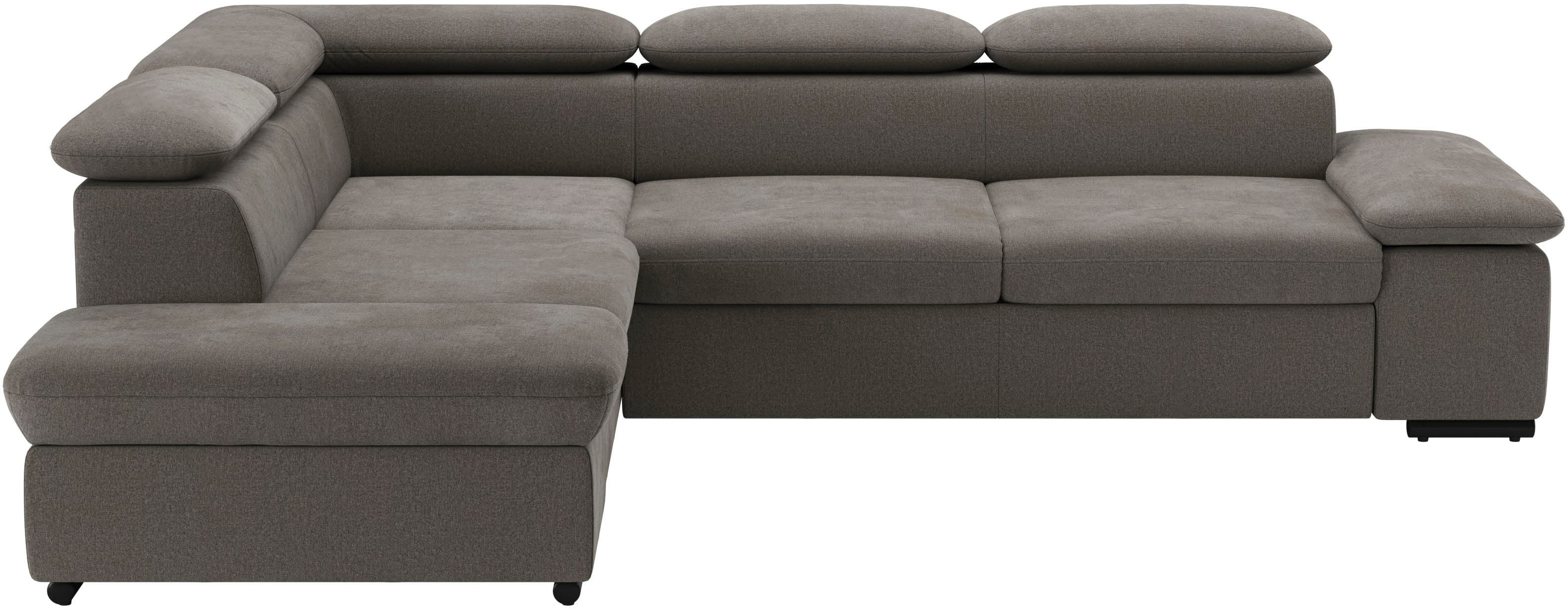 sit&more Ecksofa "Alcudia L-Form, B: 272 cm, Arm- und Kopfteilverstellung, Eckcouch" optional Schlaffunktion, Komfortsitz