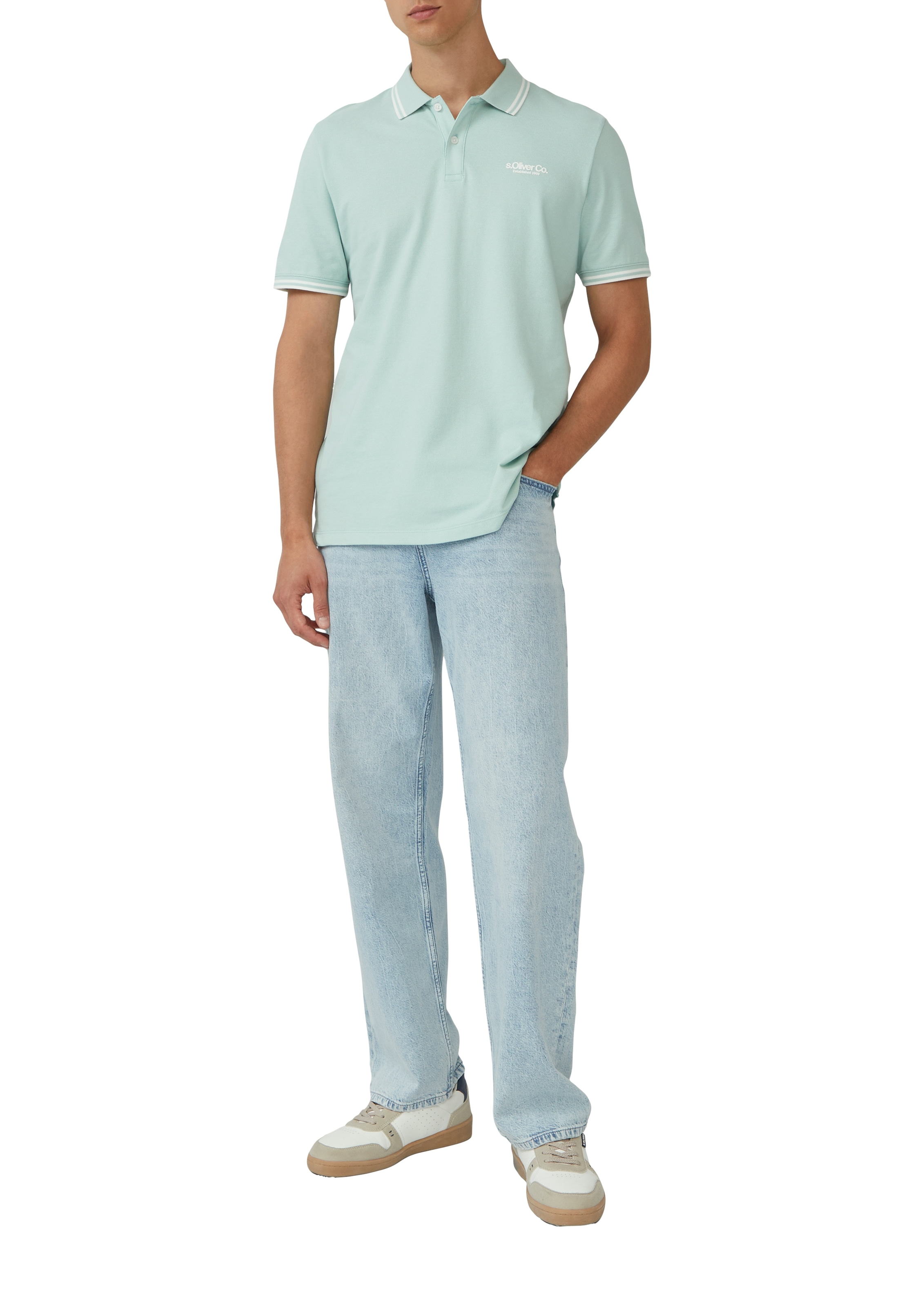 s.Oliver Poloshirt, mit Logo Schriftzug
