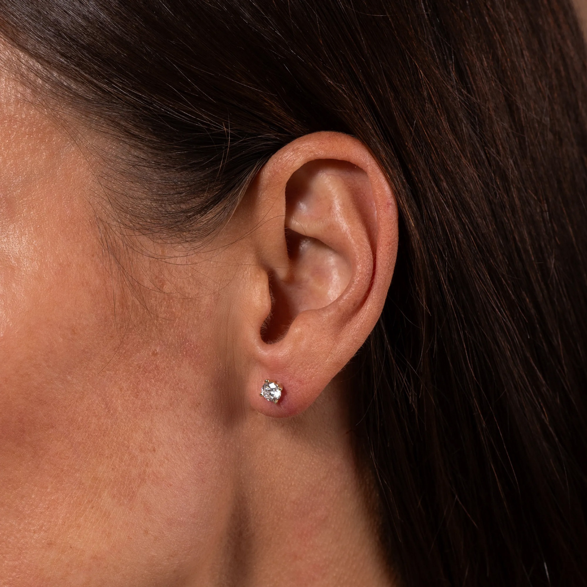 LYOMI Paar Ohrstecker »585/- Weißgold 2 synth. Diam. 0,75 ct.«