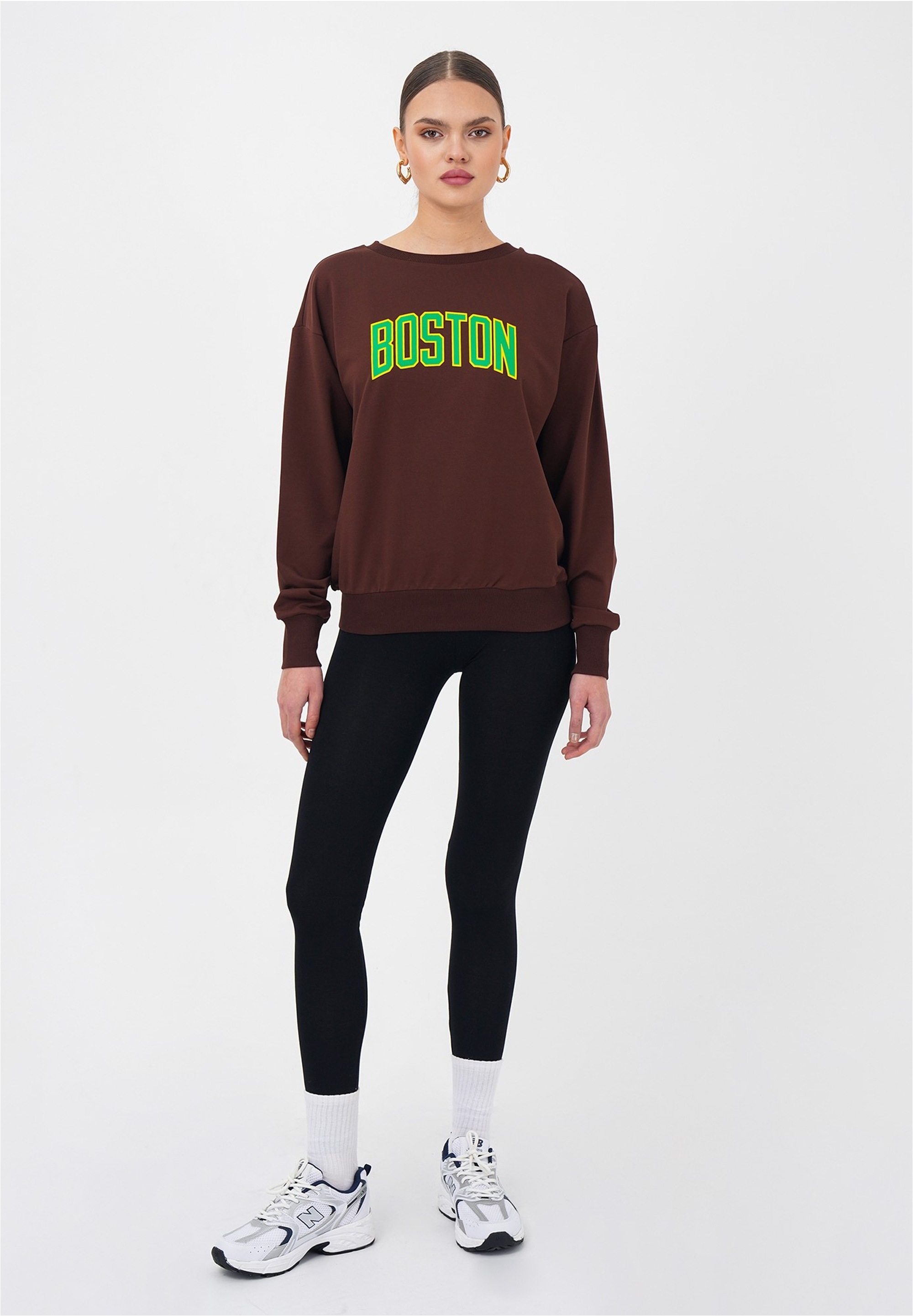freshlions Sweatshirt »Boston«, mit coolem Schriftzug