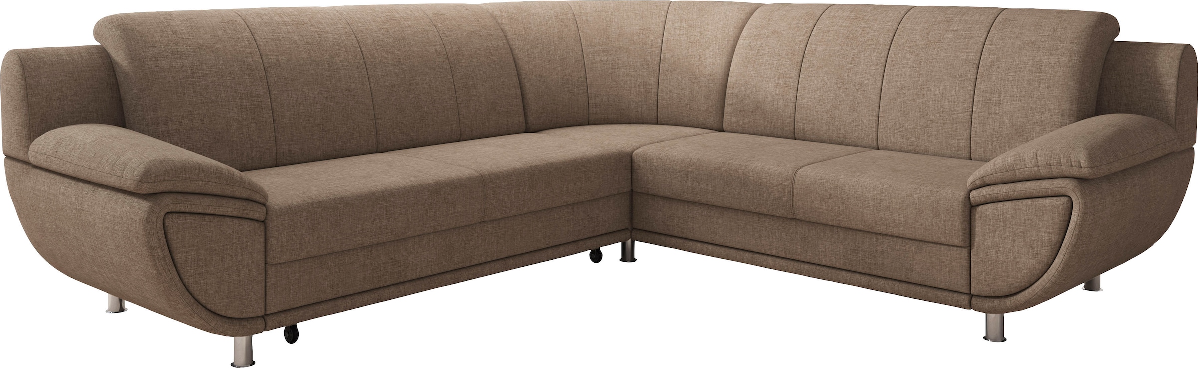 TRENDMANUFAKTUR Ecksofa "Rondo II, zeitlos & elegant, bequeme Armlehnen, L- günstig online kaufen