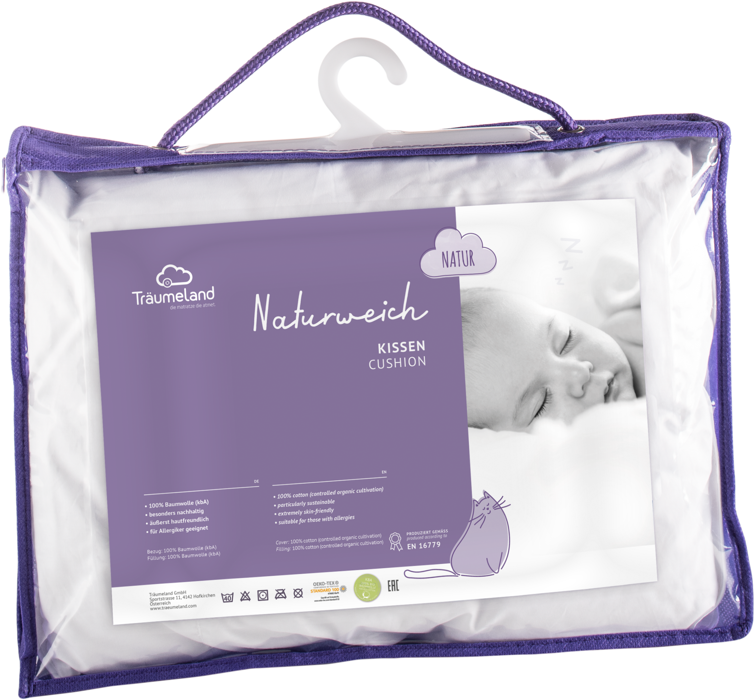 Träumeland Baumwollkissen "Naturweich" 1 Stk. tlg. günstig online kaufen