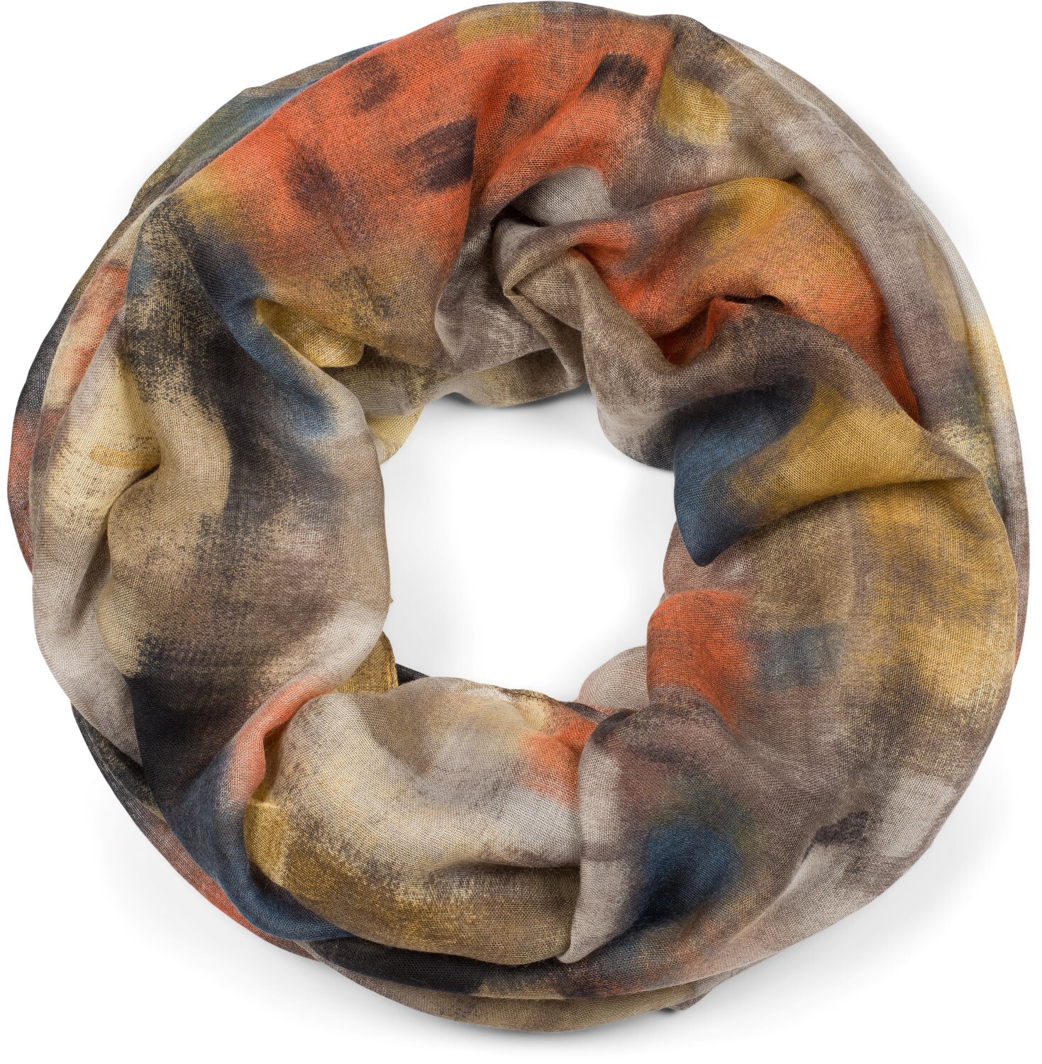 styleBREAKER Loop "Loop Schal mit buntem Pinselstrich Muster" 1 Stk.