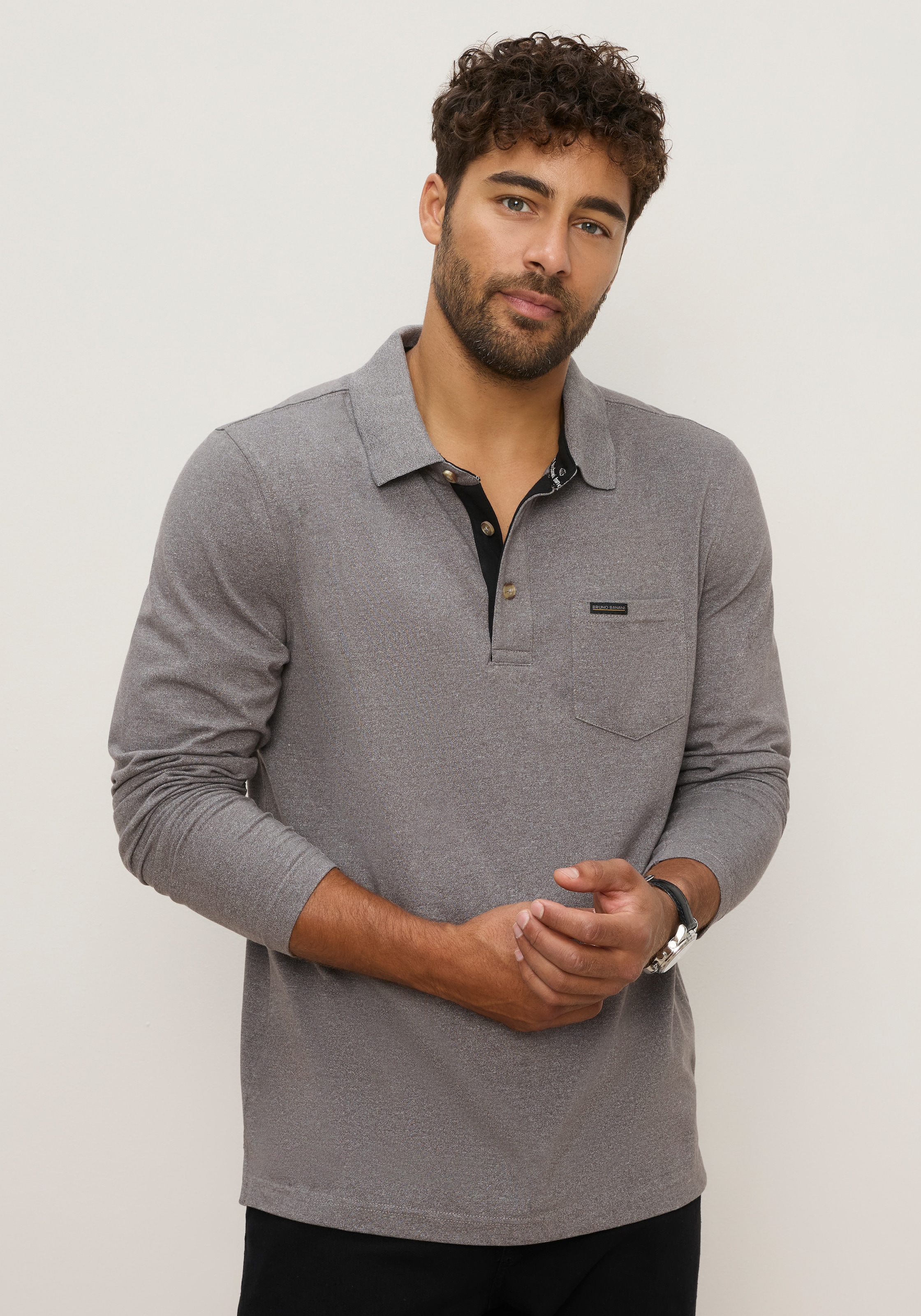 Bruno Banani Langarm-Poloshirt Angenehm weiche Jersey-Qualität trifft auf klassischen Polo-Style