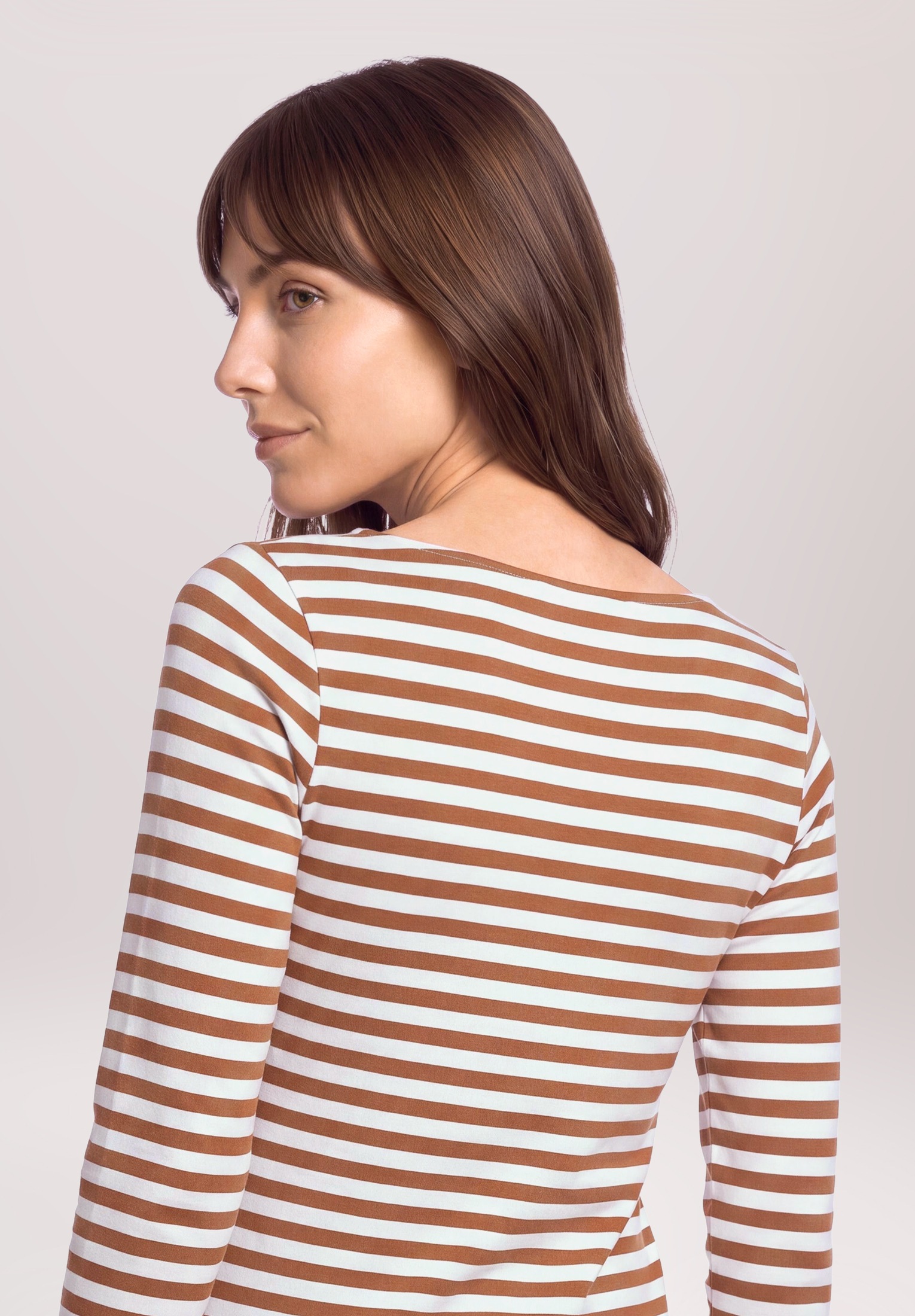 Betty&Co Kurzarmshirt »Damen mit U-Boot-Ausschnitt« 1
