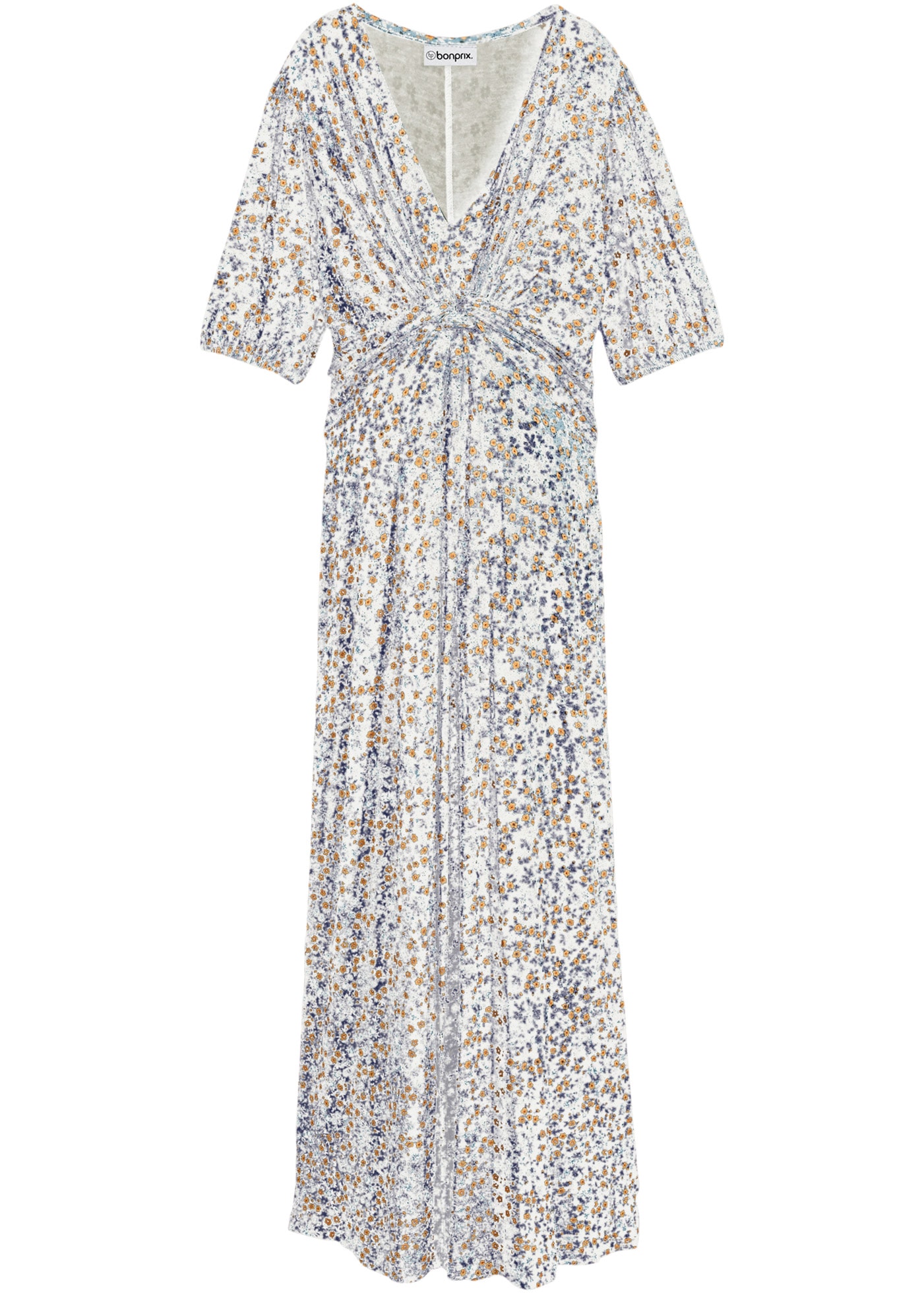 bonprix Stillkleid für festliche Anlässe, aus Viskose-Stretch, verlängerte Kurzarm-Form