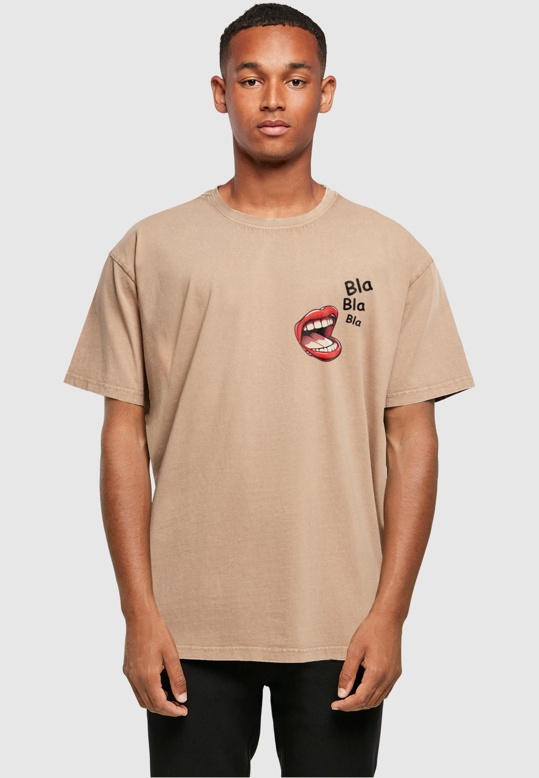 Merchcode T-Shirt »Merchcode Herren Bla Bla Bla Comic Acid Washed Oversized Tee«, (1 tlg.)