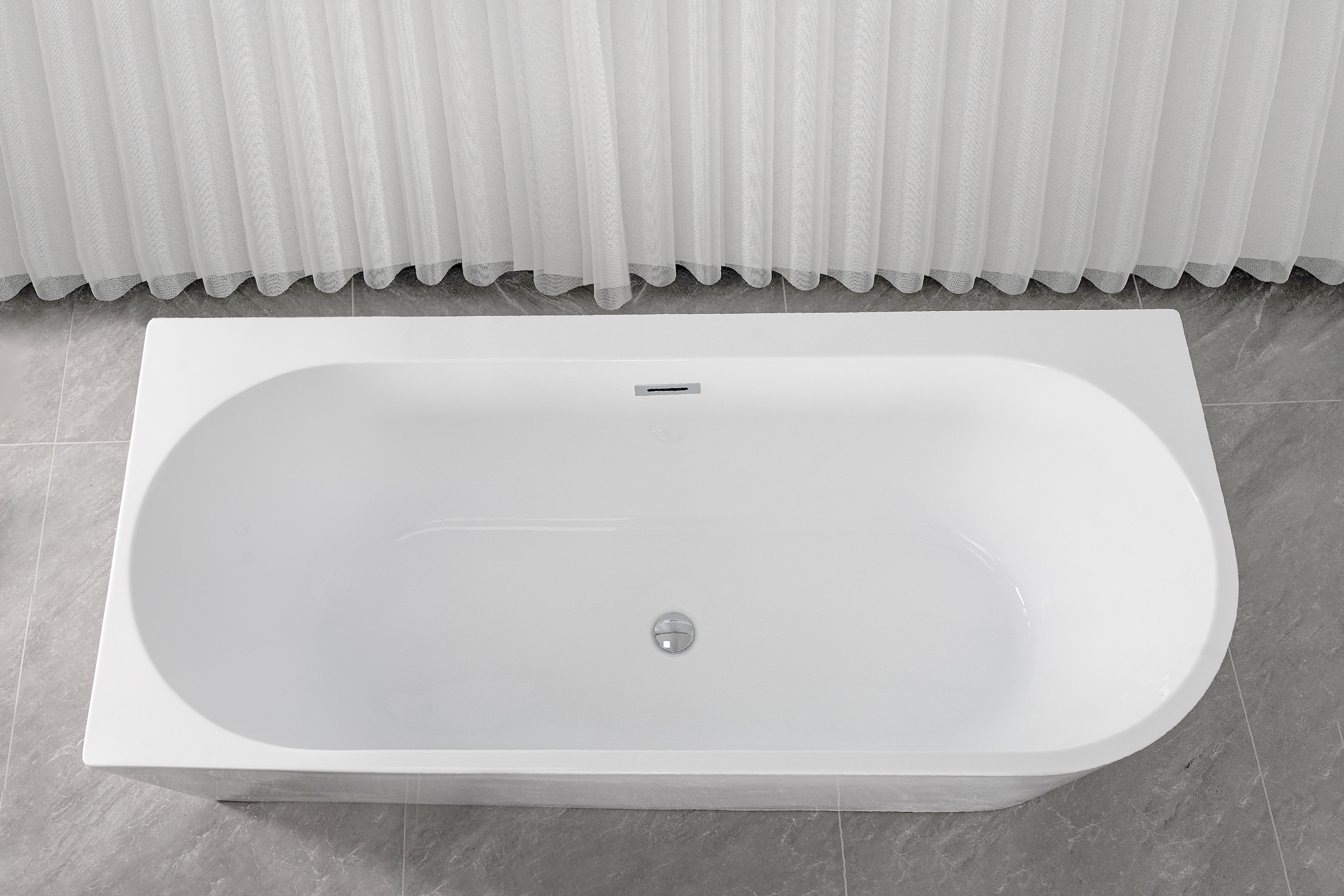 Sanotechnik Badewanne »LUMA« Höhe 56 cm mit Ablaufstöpsel | verstellbare Füße | Überlauf 160cm, Acryl Badewanne rechts
