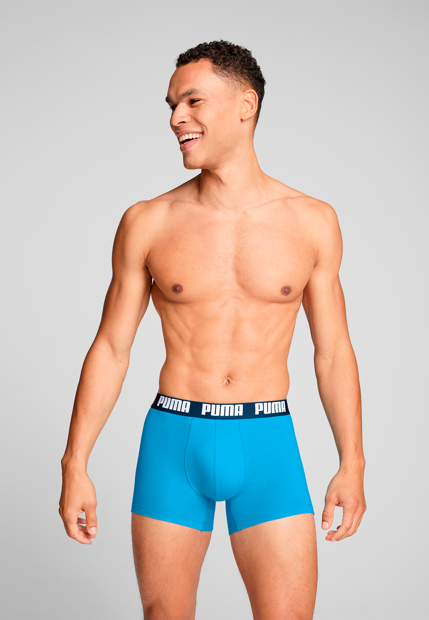 PUMA Boxershorts »PUMA MEN EVERYDAY BASIC BOXERS 2P« Packung,  mit Puma Webbund