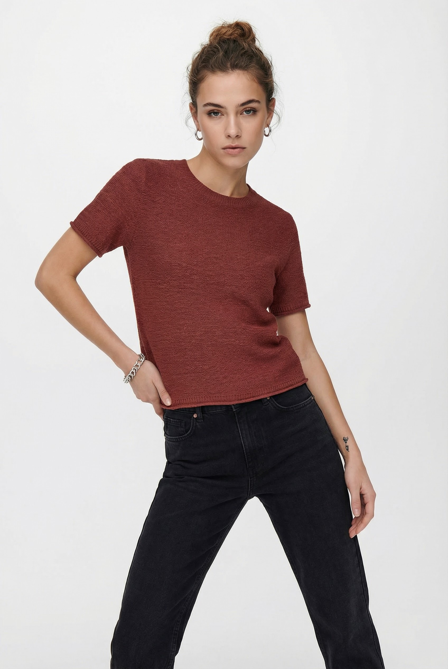 ONLY Kurzarmpullover "ONLSUNNY S/S PULLOVER NOOS KNT" Kunstfaser, regular f günstig online kaufen