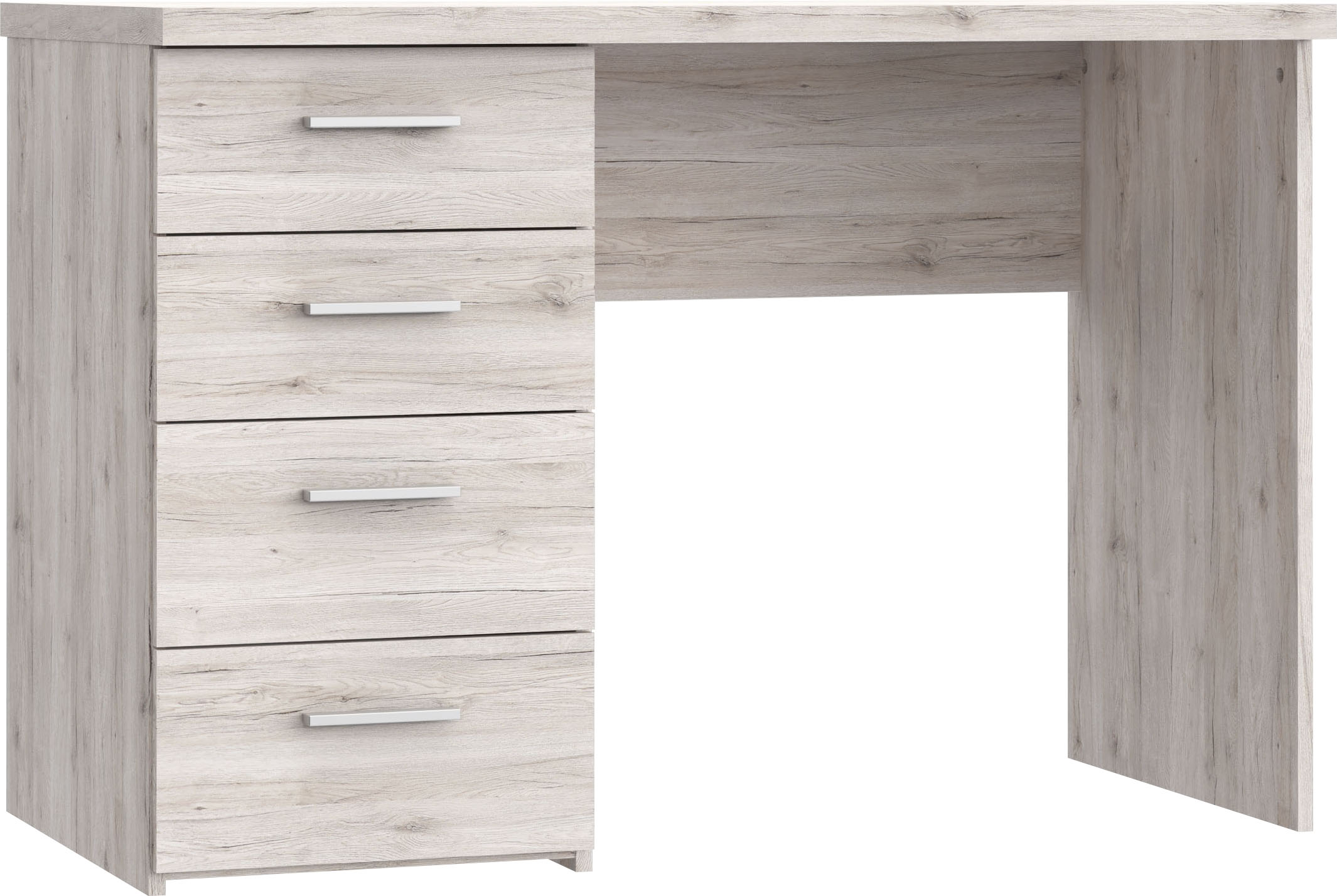 Thumbnail - FORTE Schreibtisch "NET" mit 4 Schubladen, Breite 110 cm